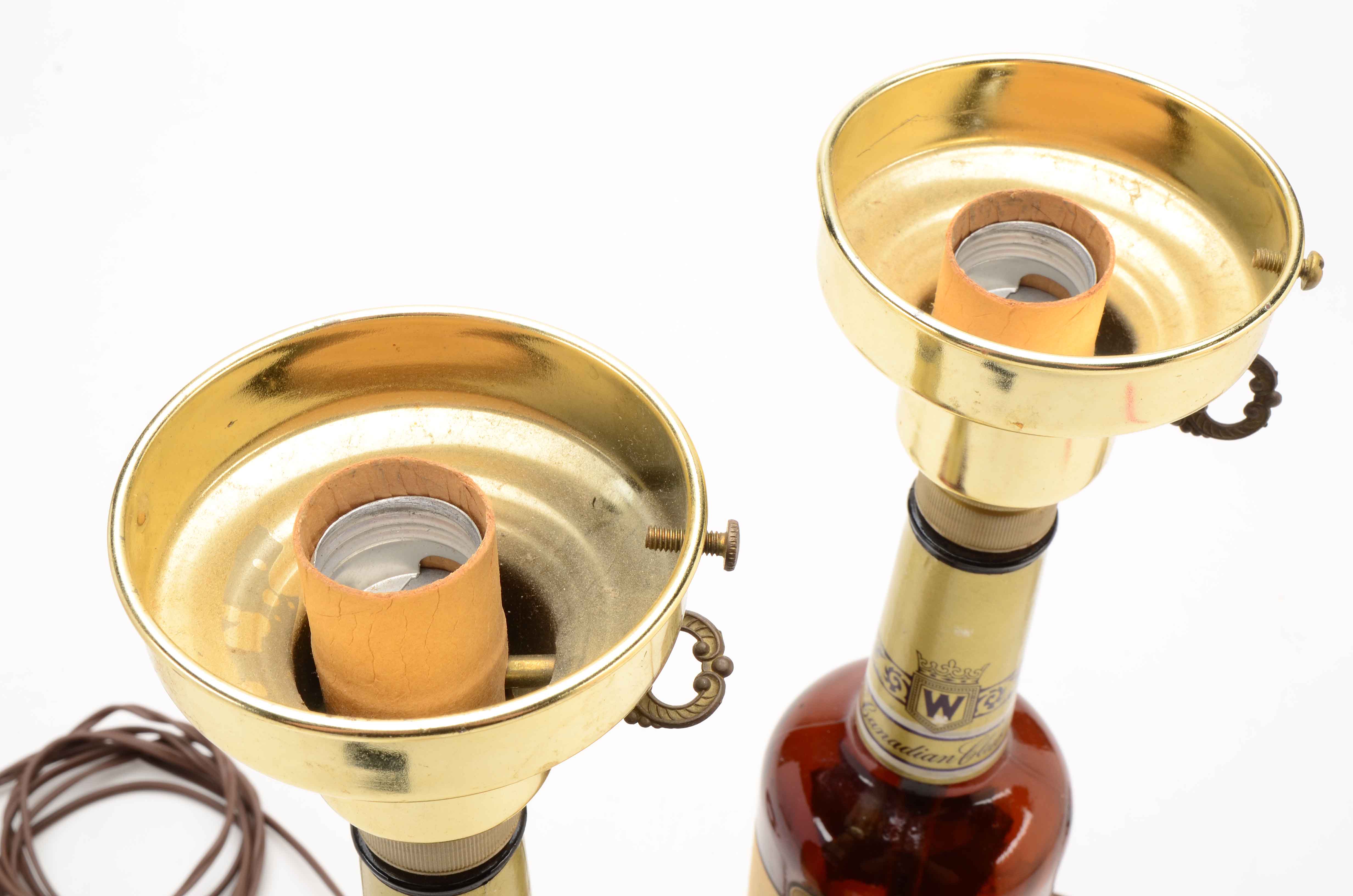 Pair of Canadian Club Bottle Lamps