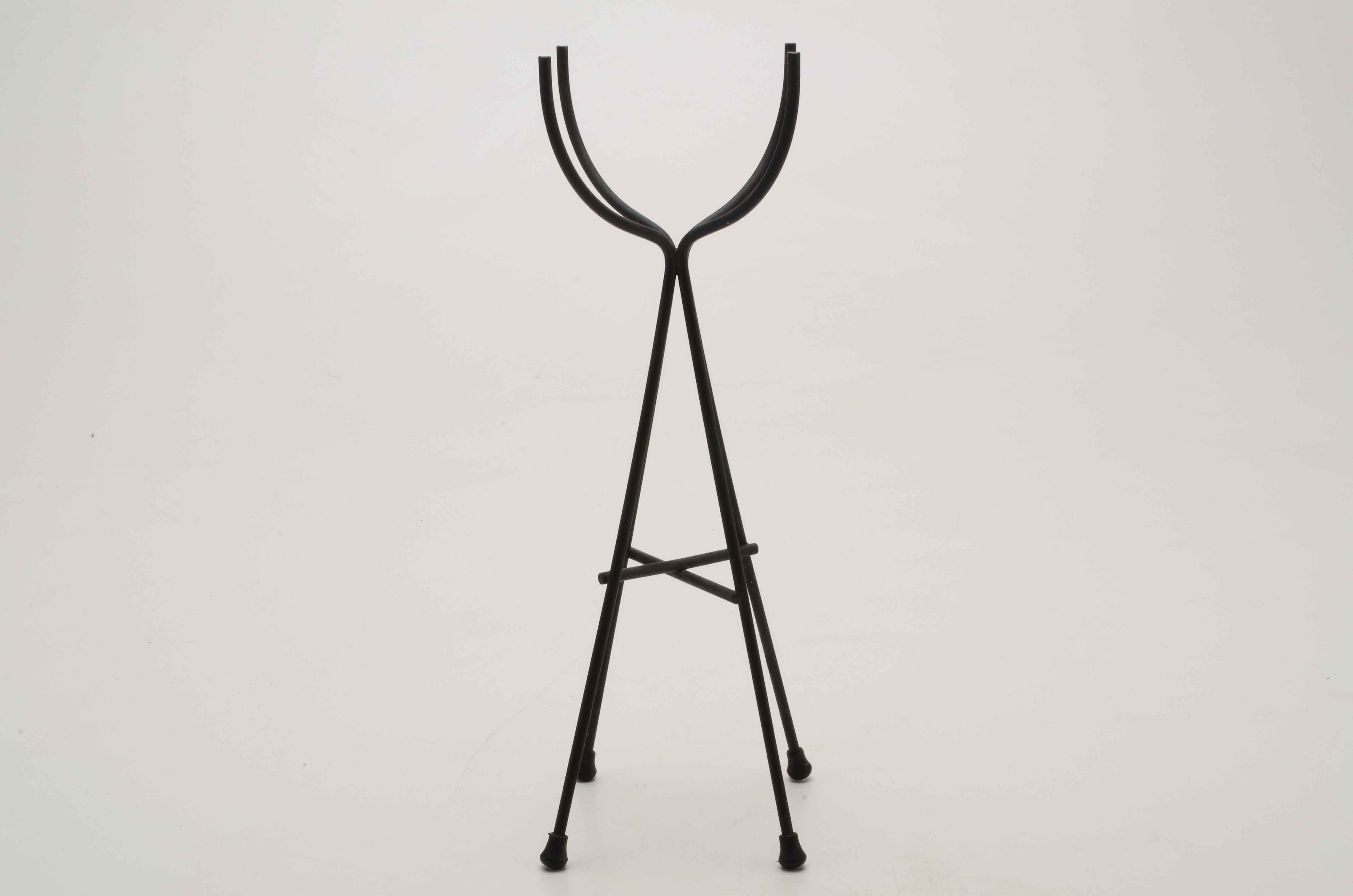 Pair of Blown Glass Bud Vases with Stand