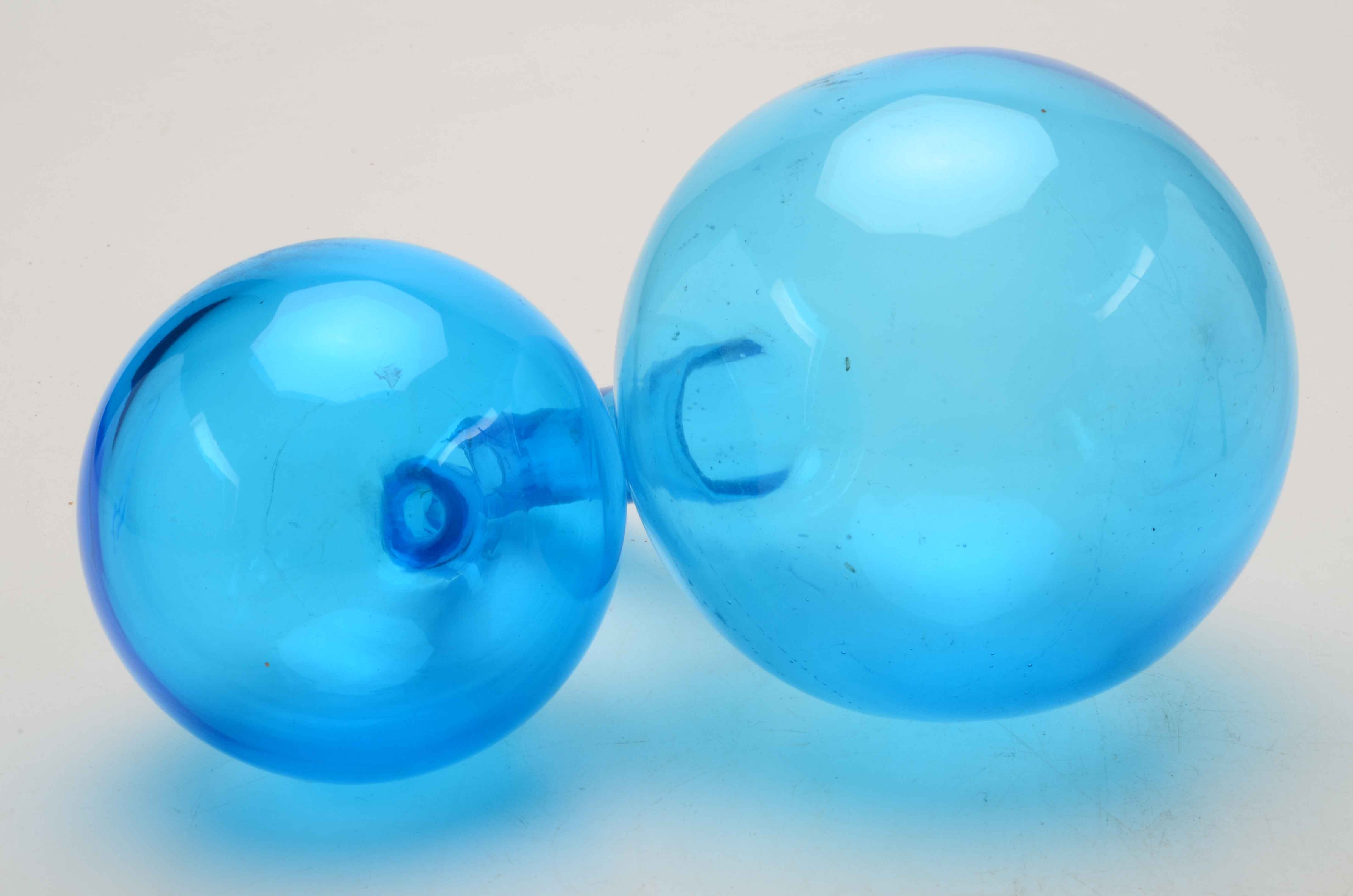 Pair of Blown Glass Bud Vases with Stand