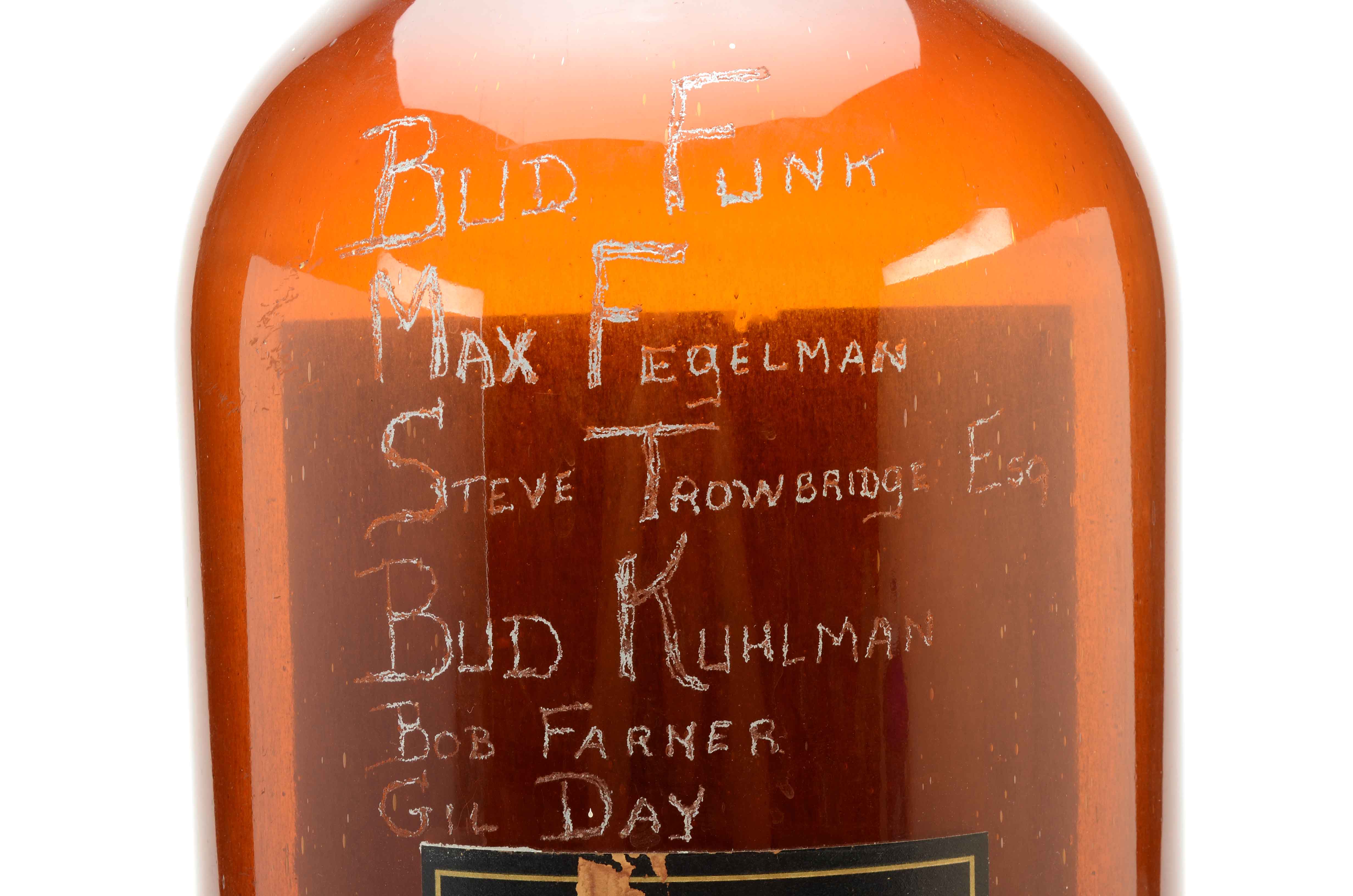 Giant Four Roses Whiskey Glass Advertising Bottle