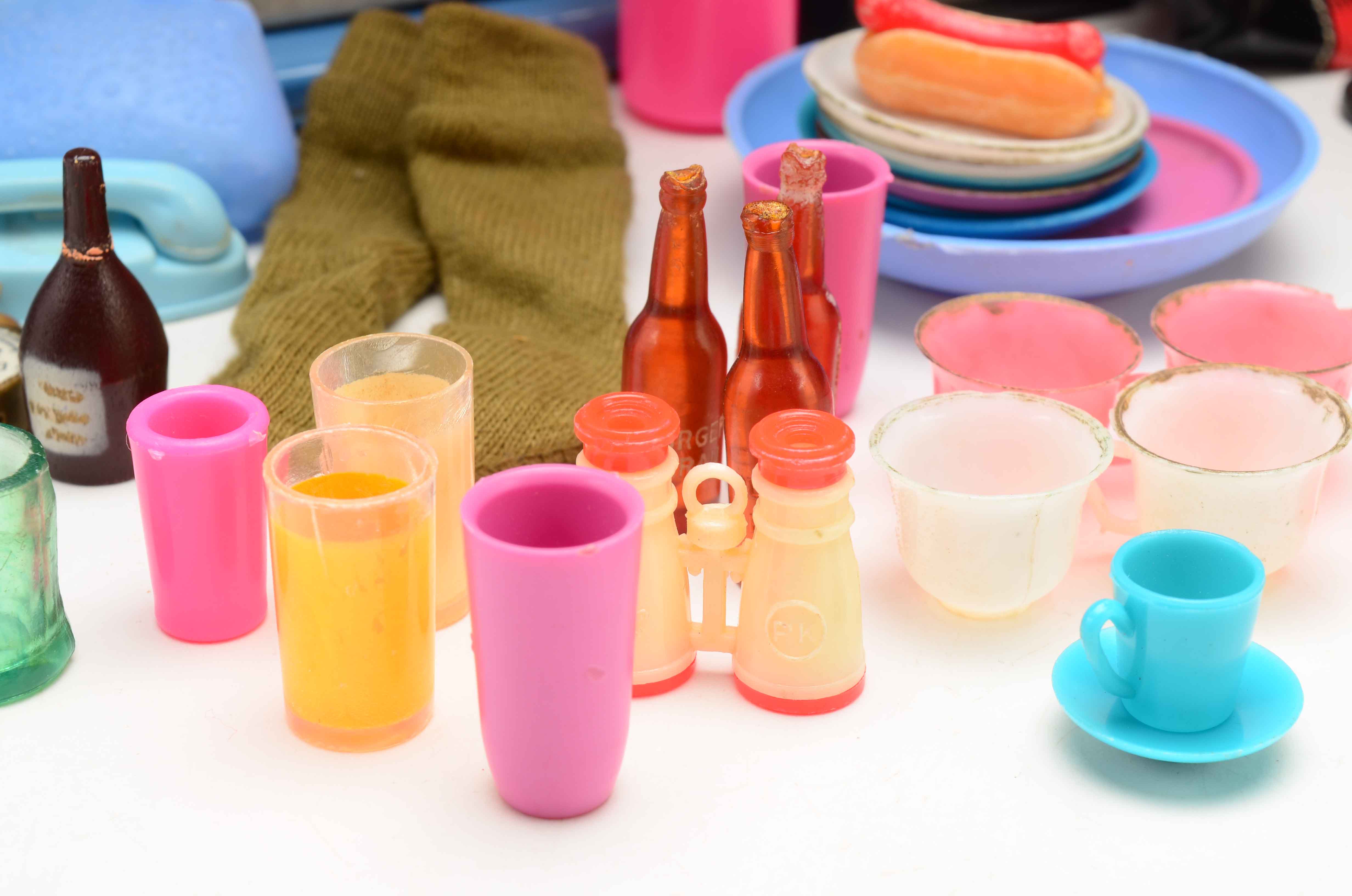 Vintage Barbies with Case and Accessories