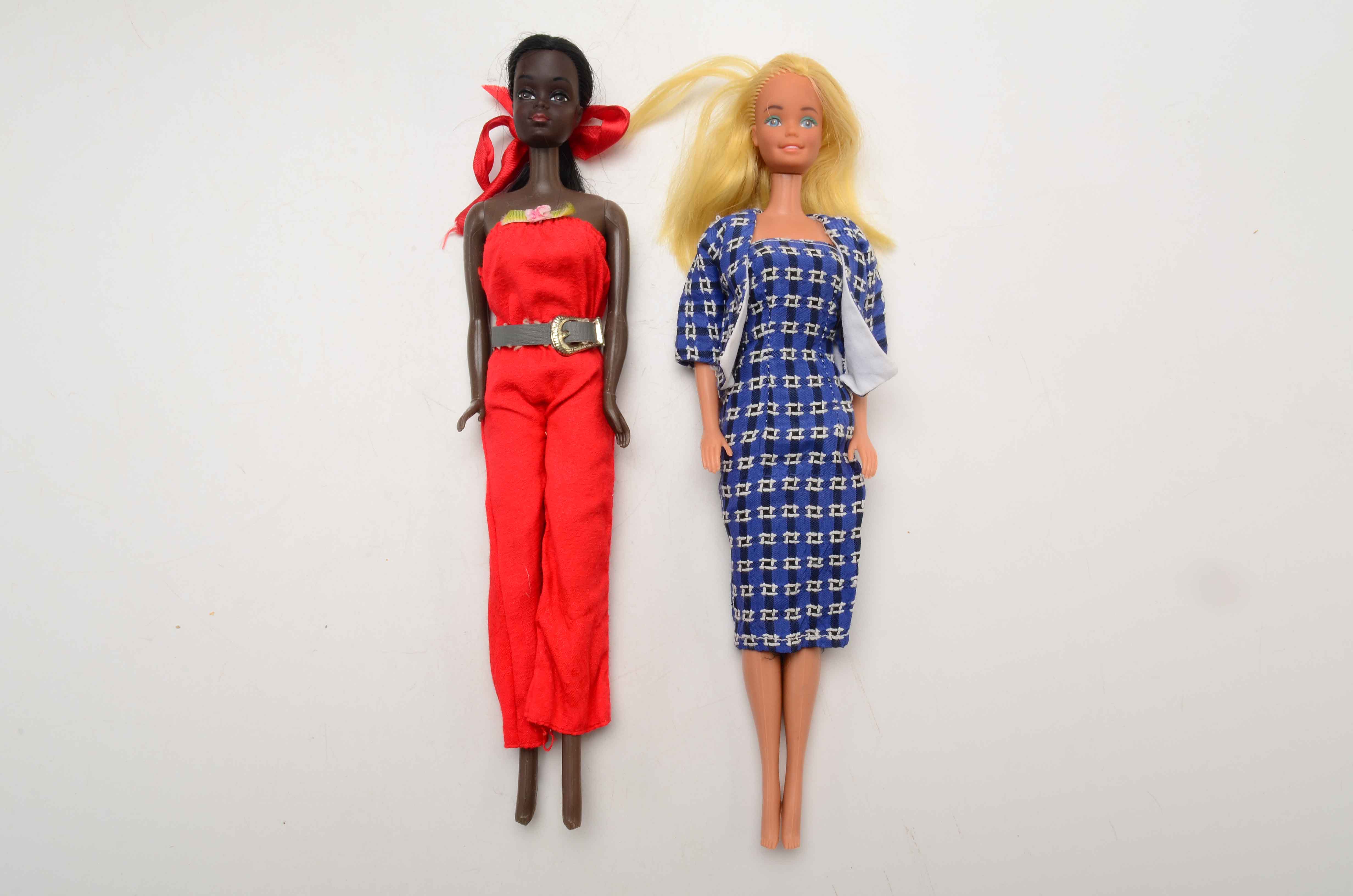 Vintage Barbies with Case and Accessories