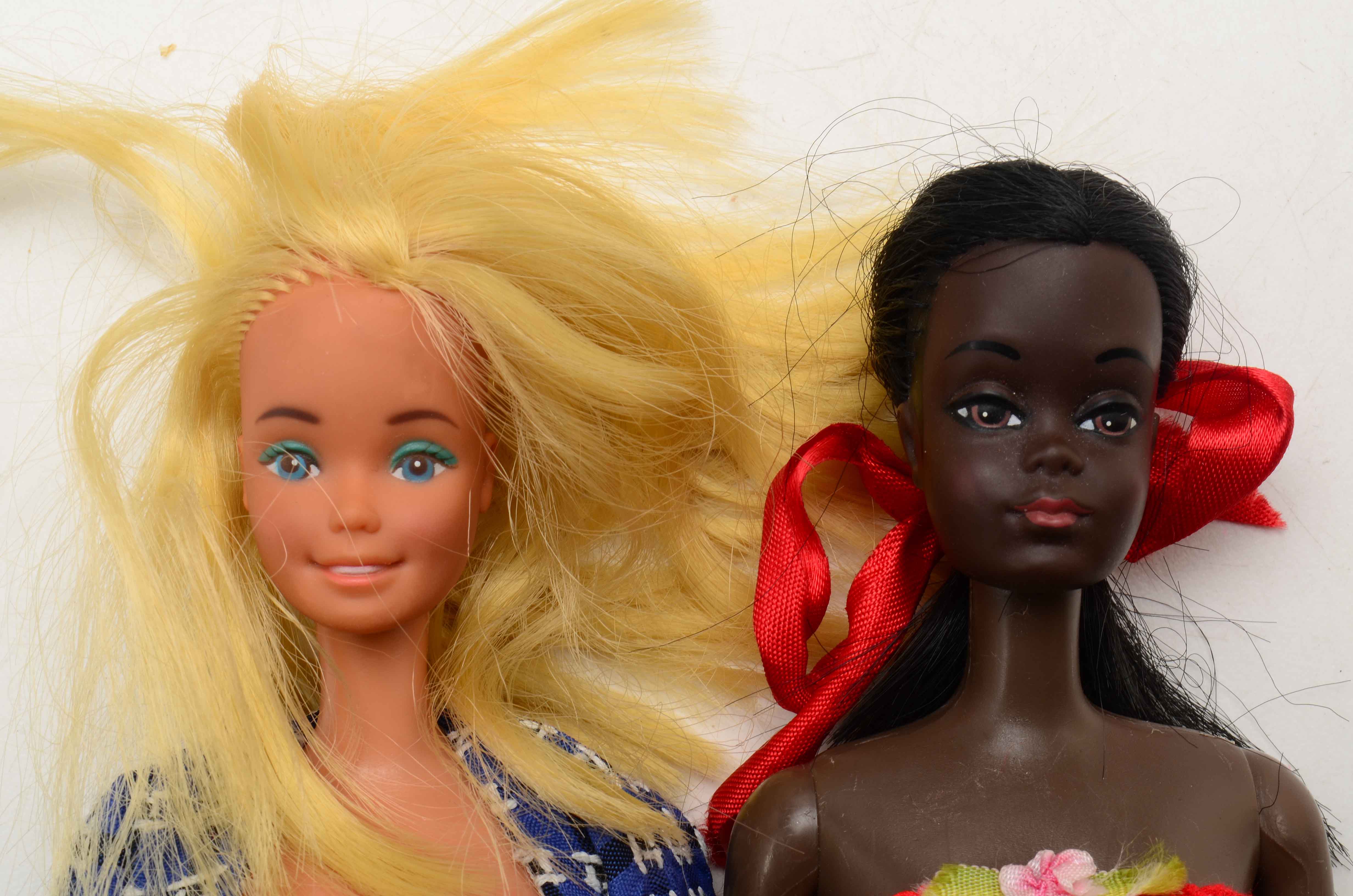 Vintage Barbies with Case and Accessories