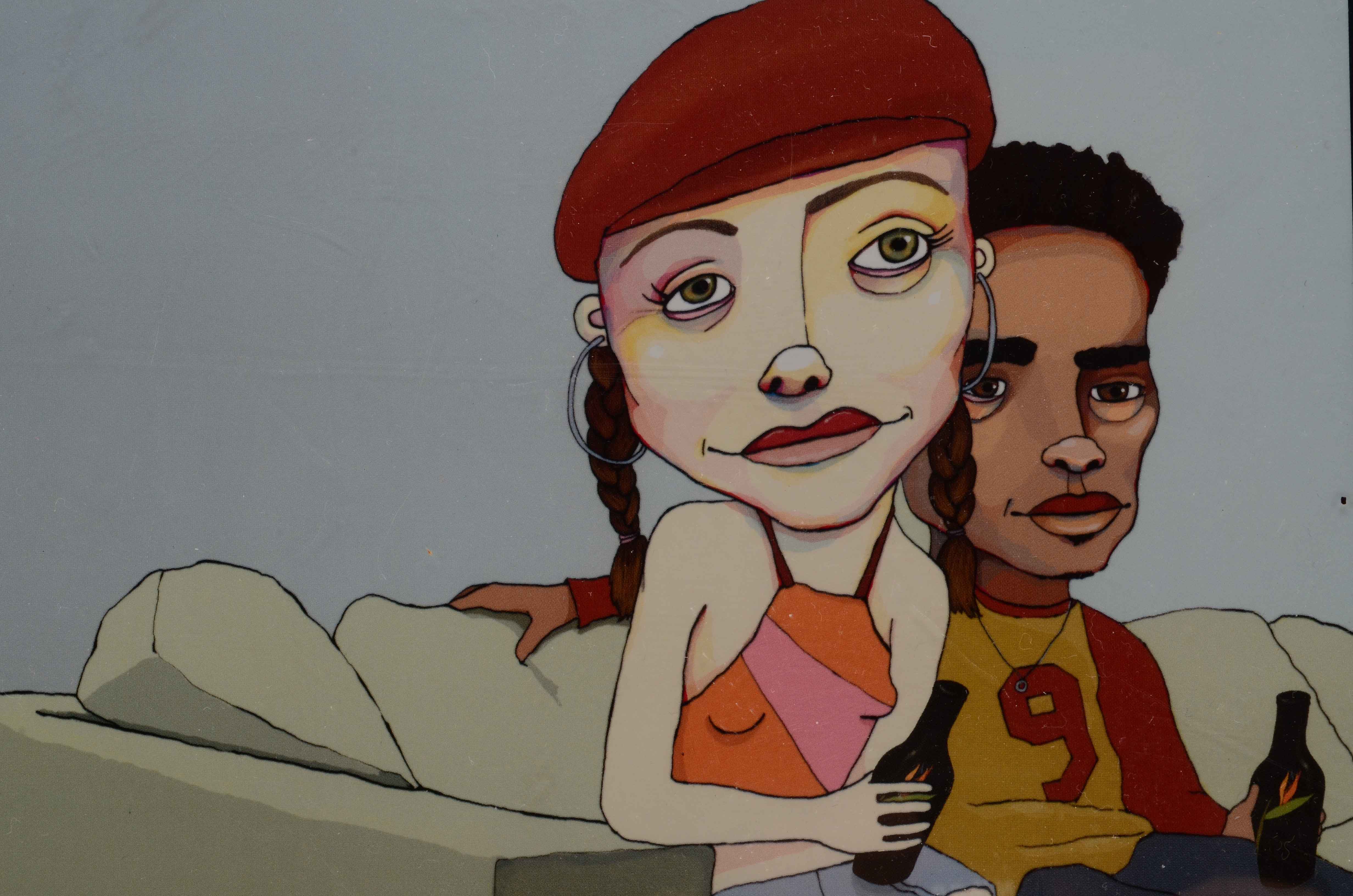 Advertising Offset Lithograph in Frame