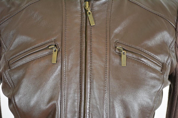 Style & Co. Brown Leather Women's Sweater Jacket