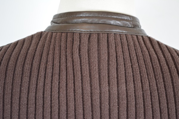 Style & Co. Brown Leather Women's Sweater Jacket