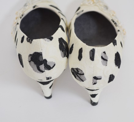 Patis, Manilla Black and Cream Lace (Terno) Evening Dress and Accessories