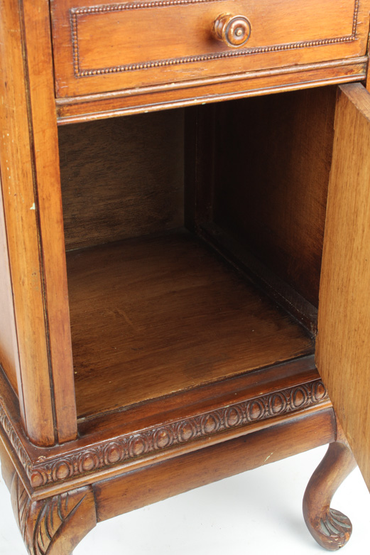 Vintage Hand Painted French Provincial Style Cabinet End Table