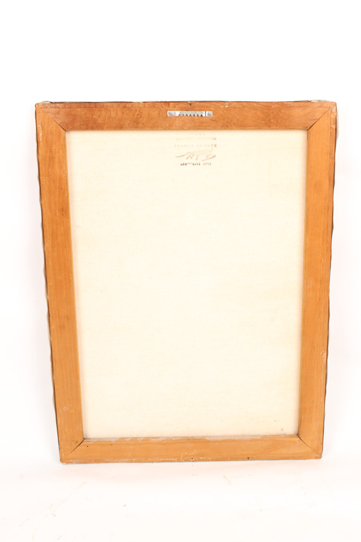 Oil on Canvas Painting of a Mediterranean Villa by the Water