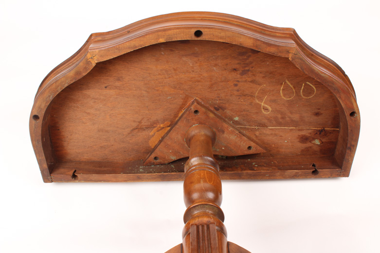 Vintage Mahogany Serpentine Demilune Side Table