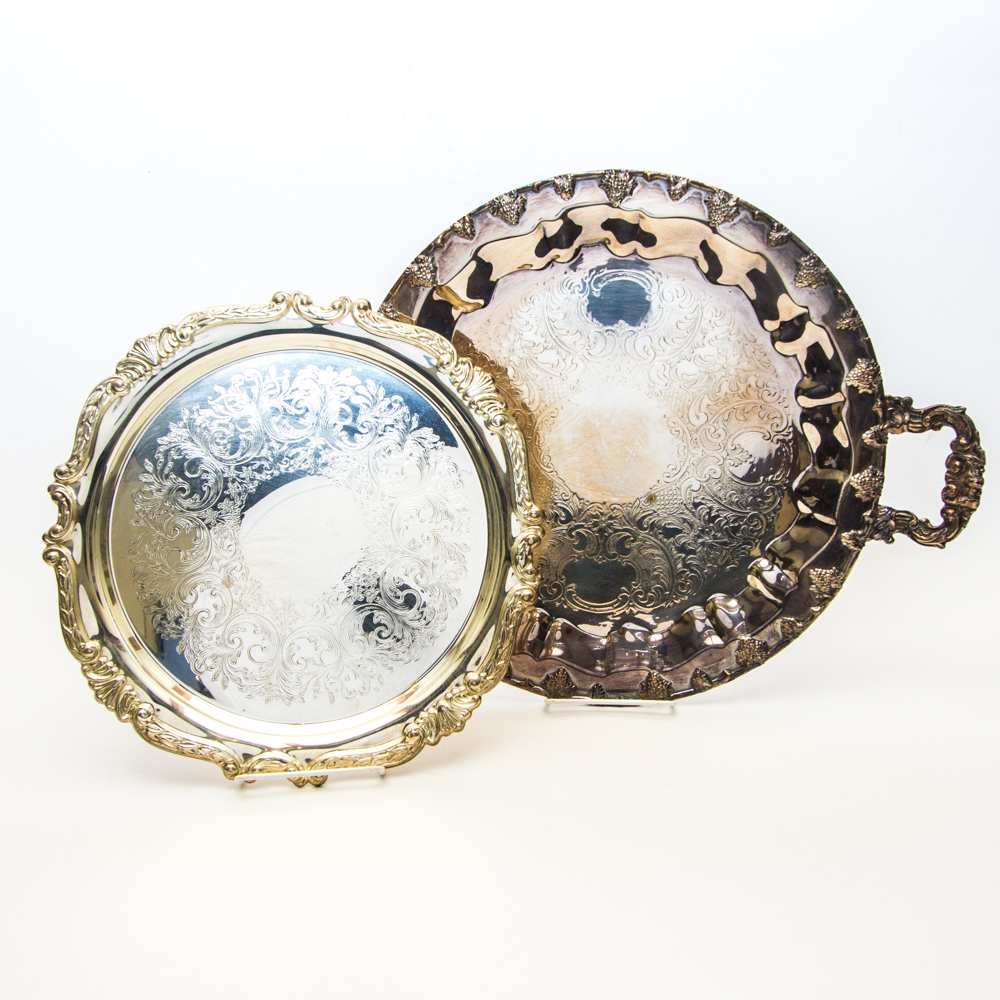 Pair of Silver Plate Serving Platters