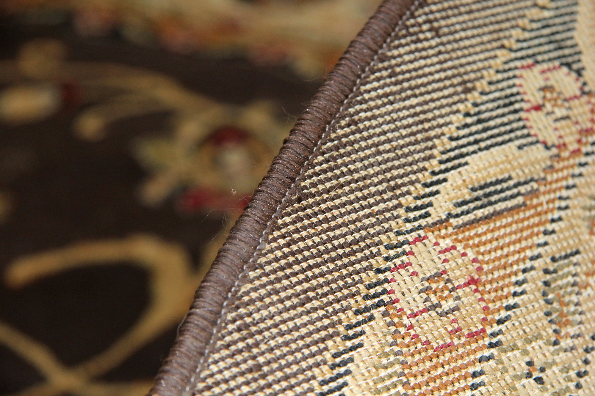 Power Loomed Turkish "Oriental" Round Area Rug