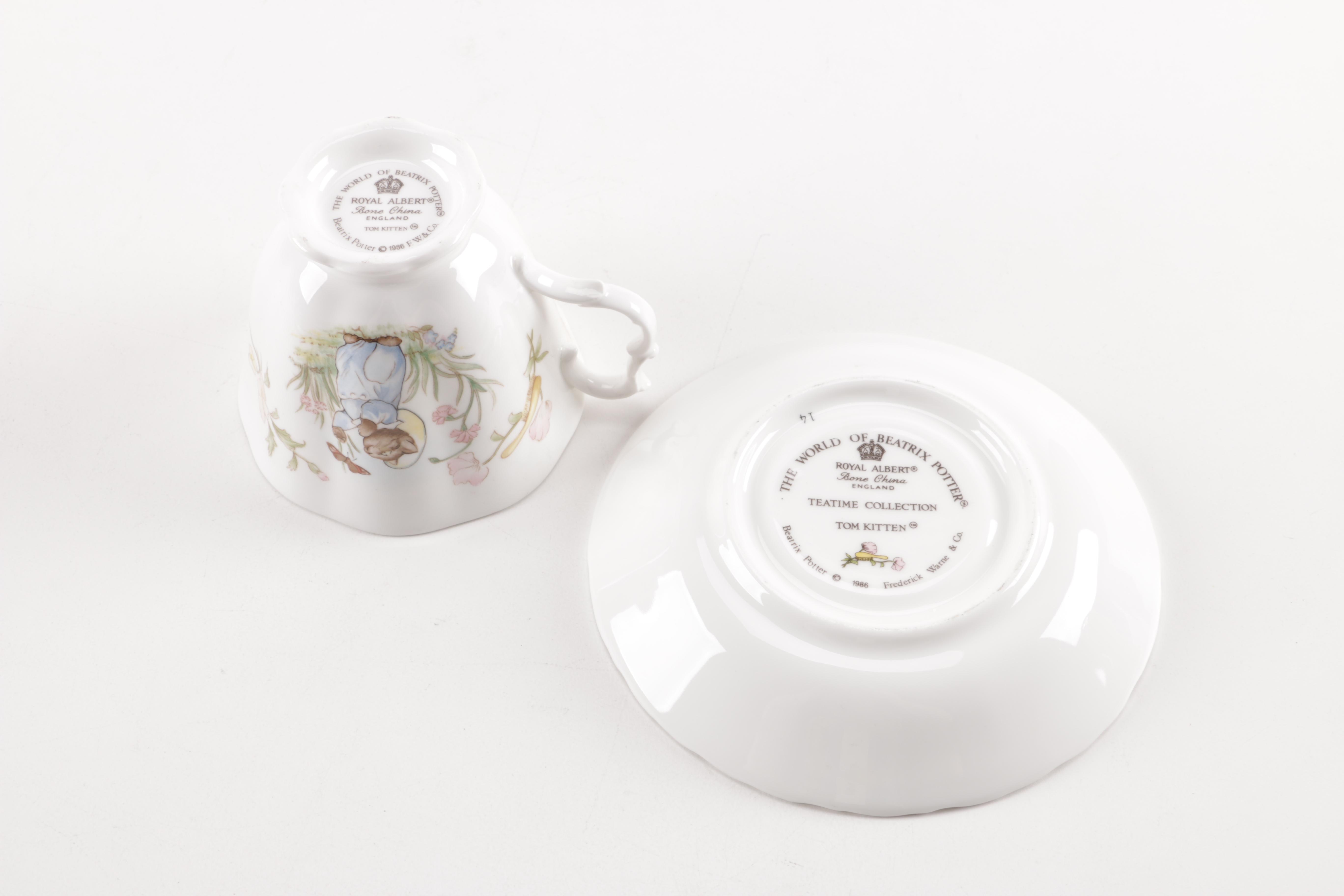 Vintage Royal Albert Beatrix Potter"Tom Kitten" Tableware