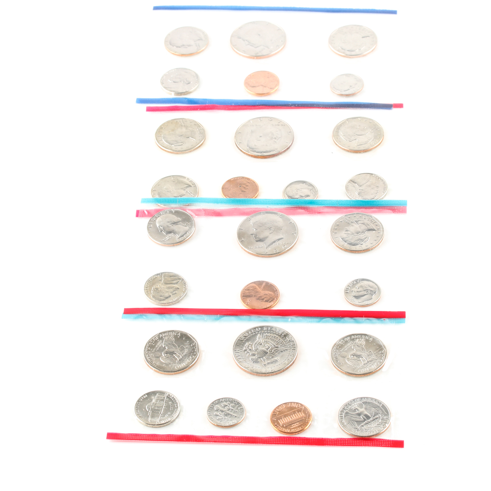 Uncirculated Coin and Souvenir Dollars Sets 1970-1981