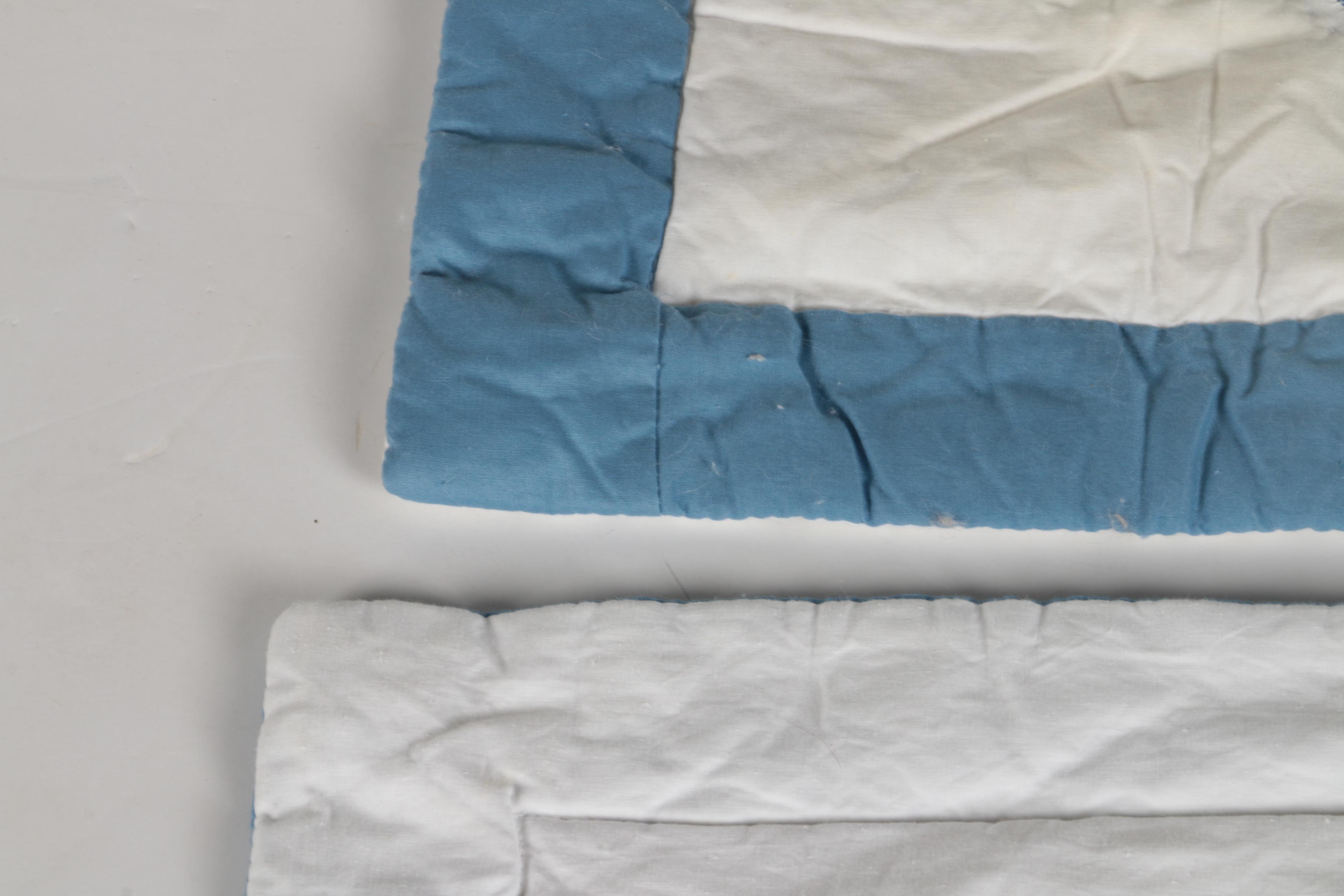 Blue and White Quilt and Pillow Shams