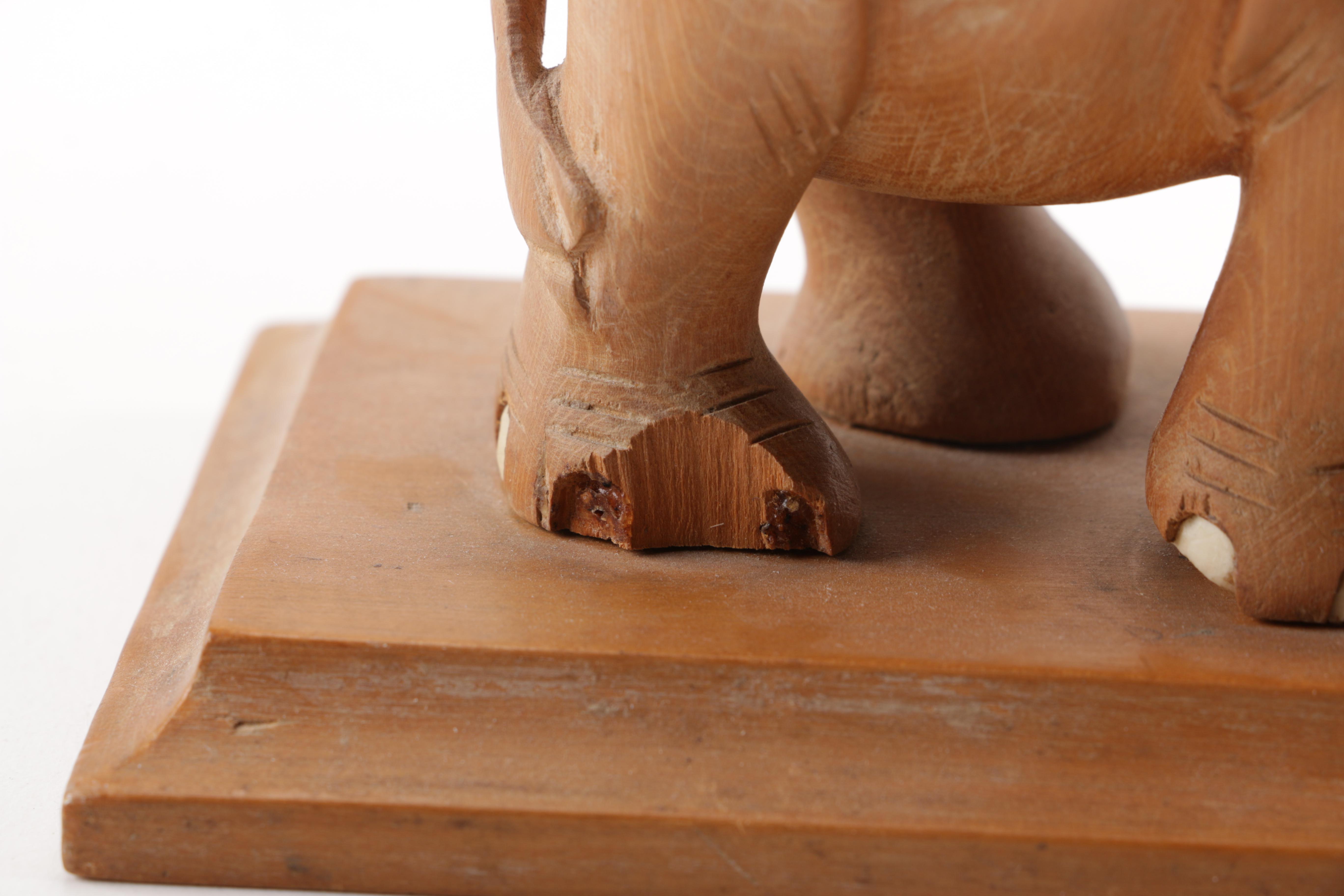 Elephant Figurines and Bookends