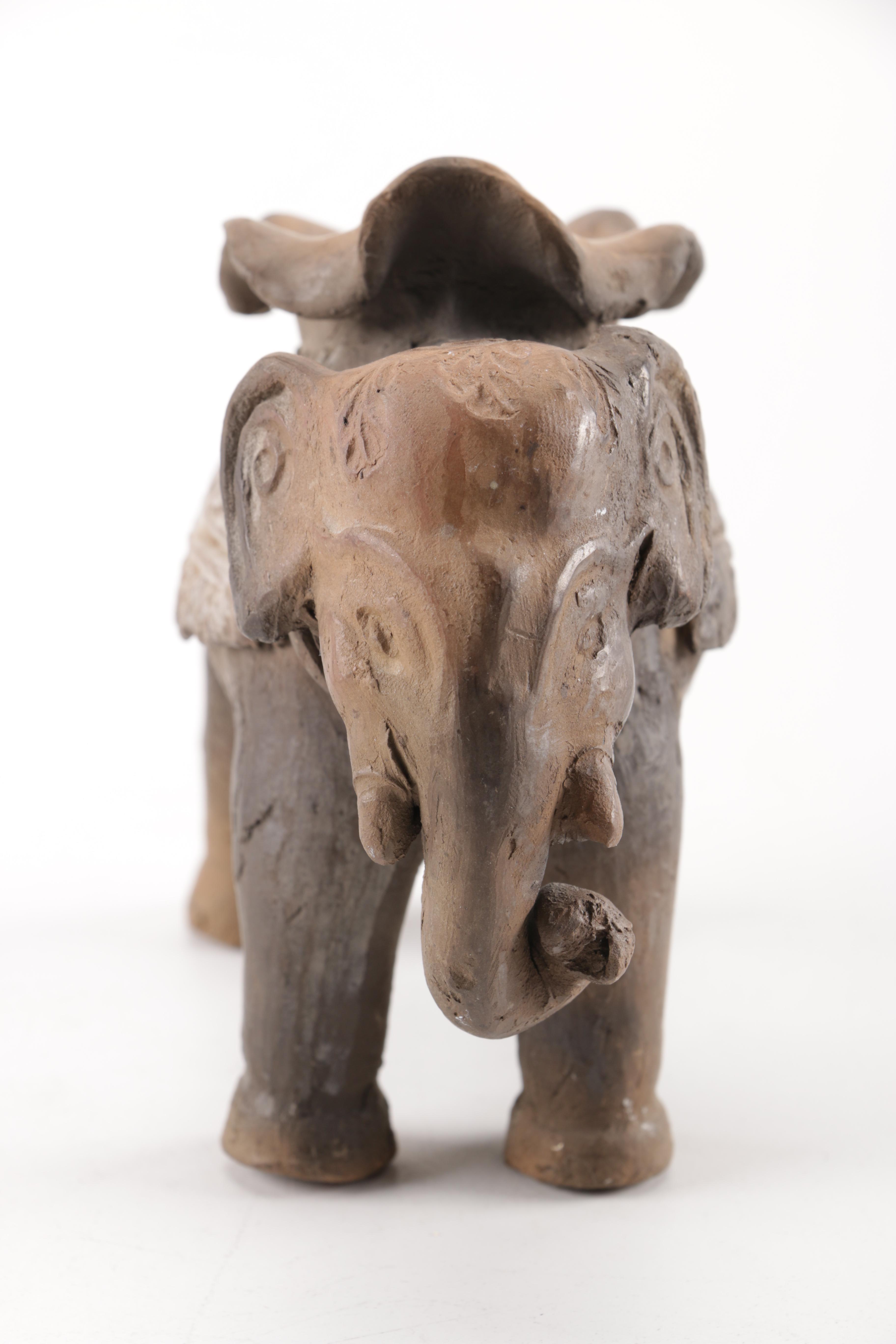 Elephant Figurines and Bookends