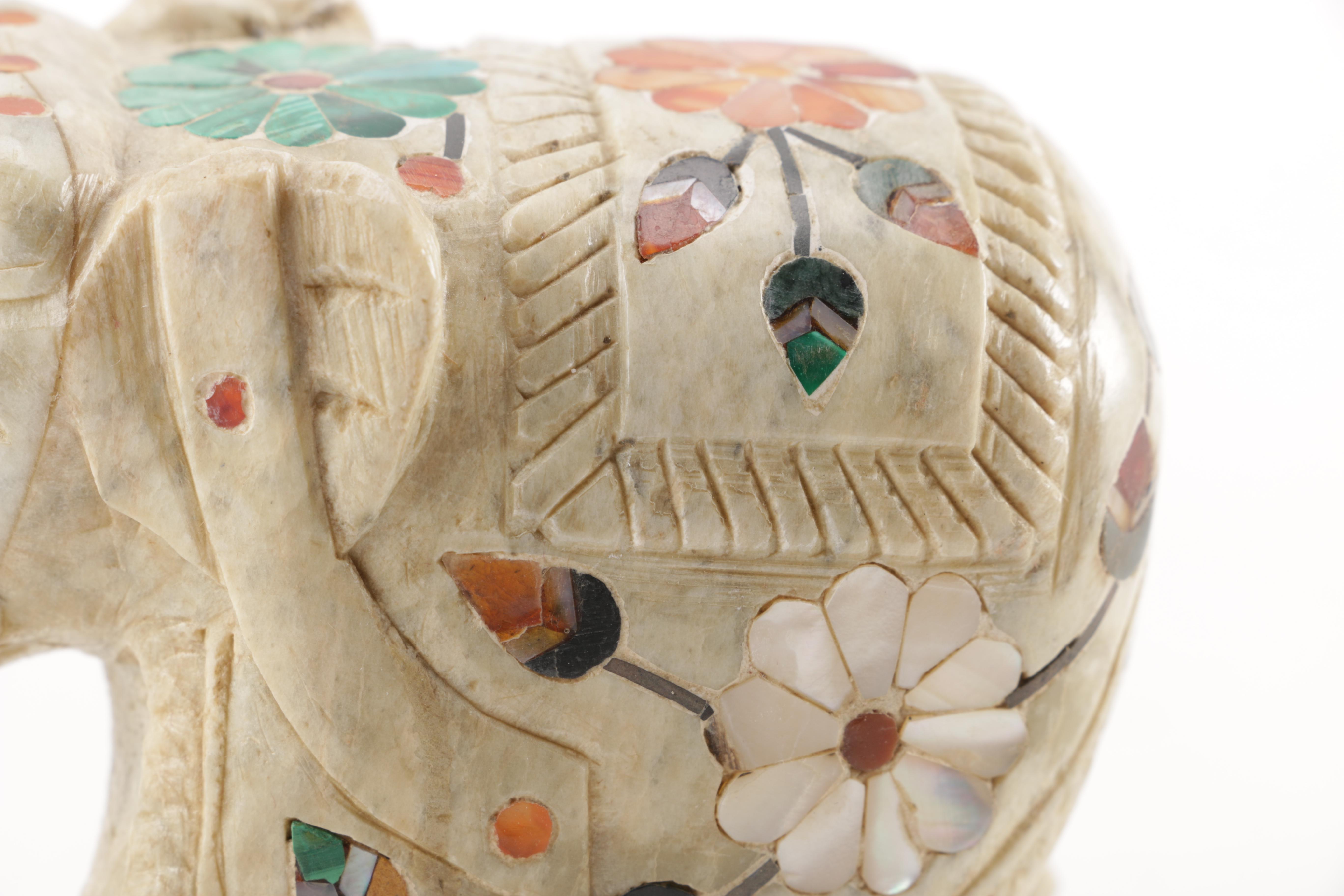 Elephant Figurines and Bookends