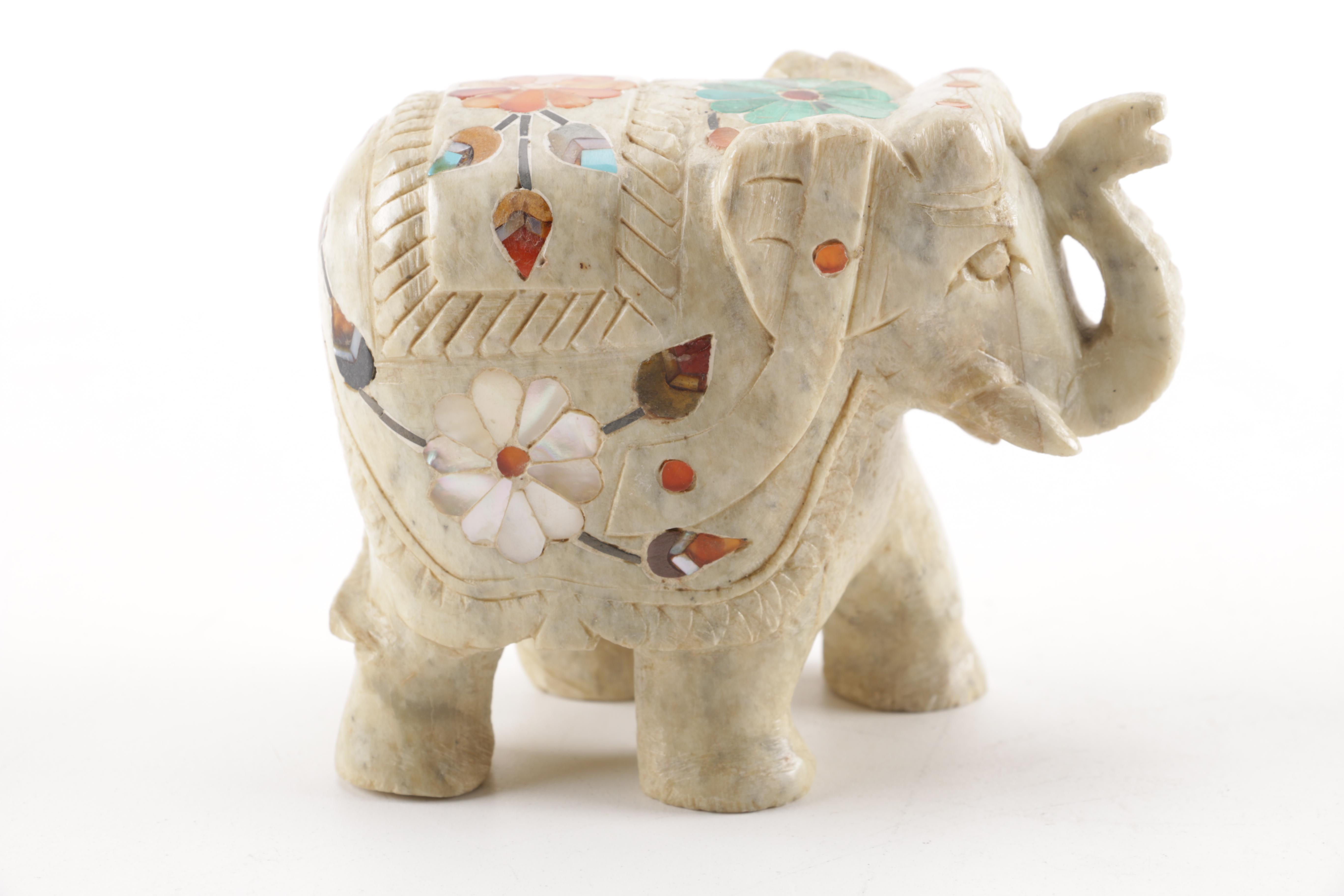 Elephant Figurines and Bookends