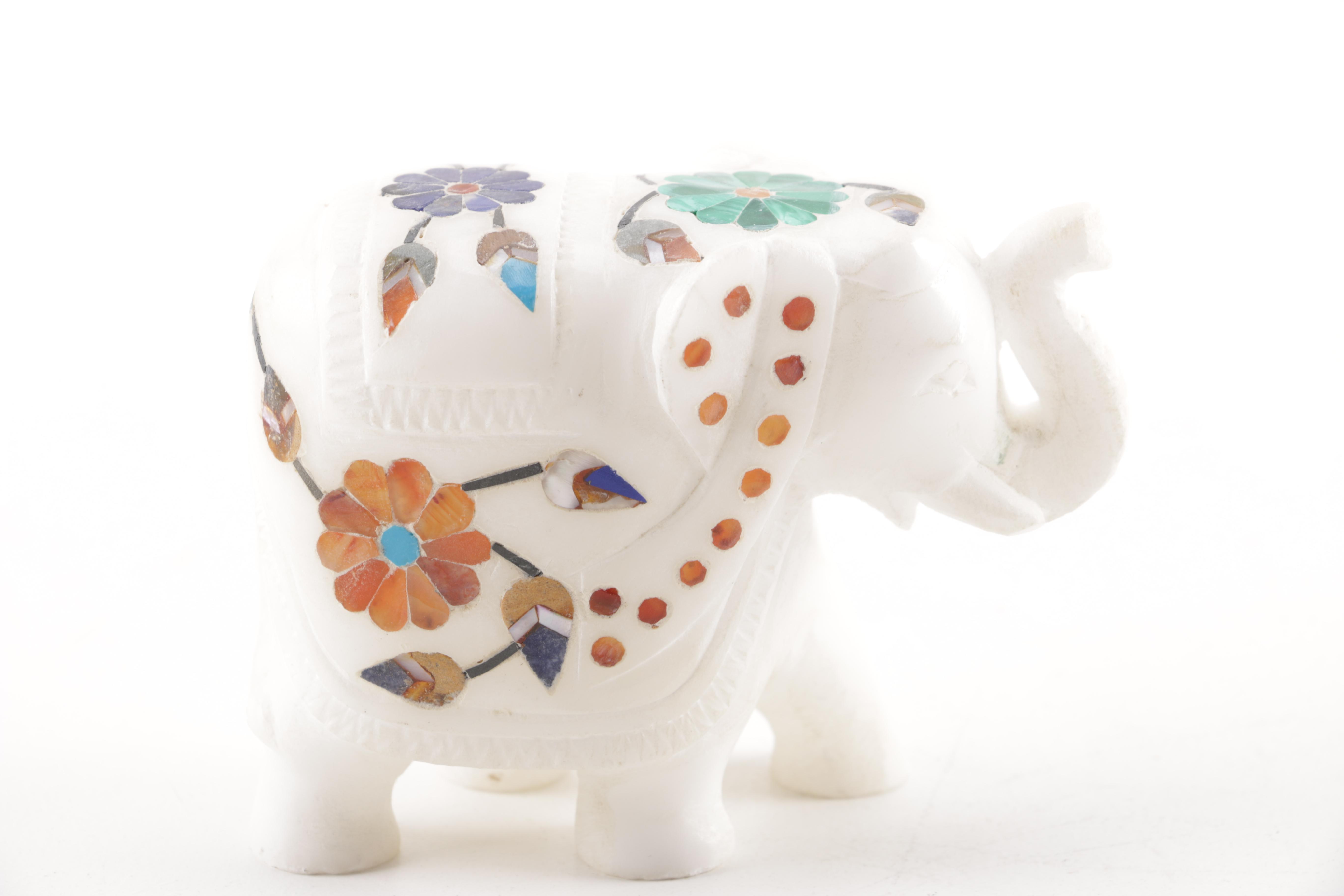 Elephant Figurines and Bookends