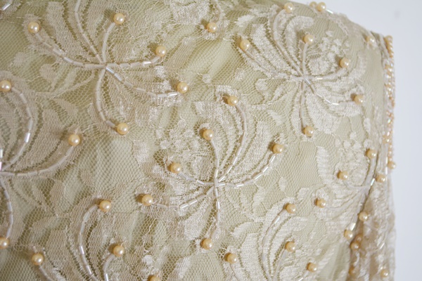 Laurence Kazar Faux Pearl Beaded Evening Dress With Jacket