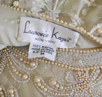 Laurence Kazar Faux Pearl Beaded Evening Dress With Jacket