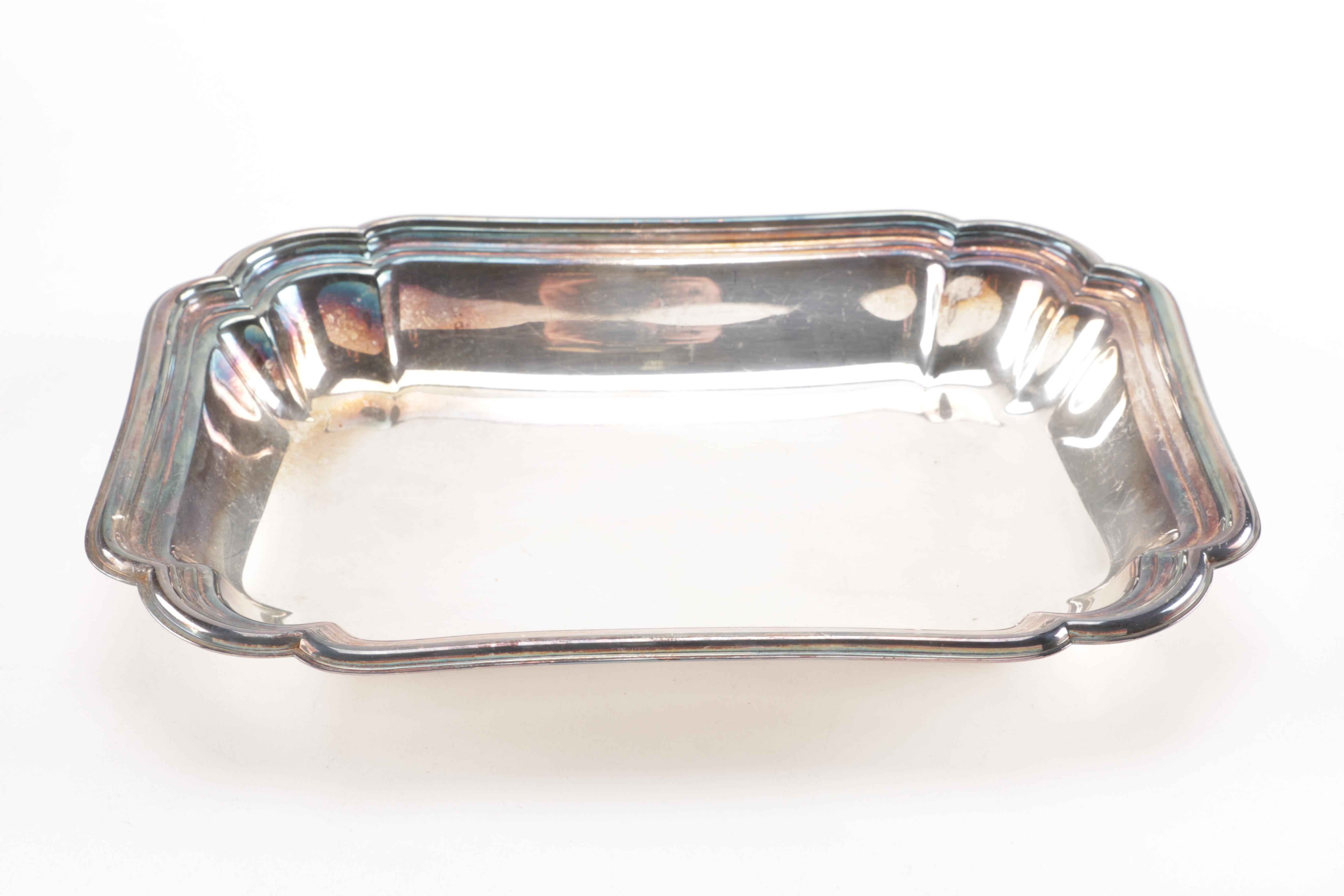 Silver Plate Serving Trays Featuring International Silver Co.