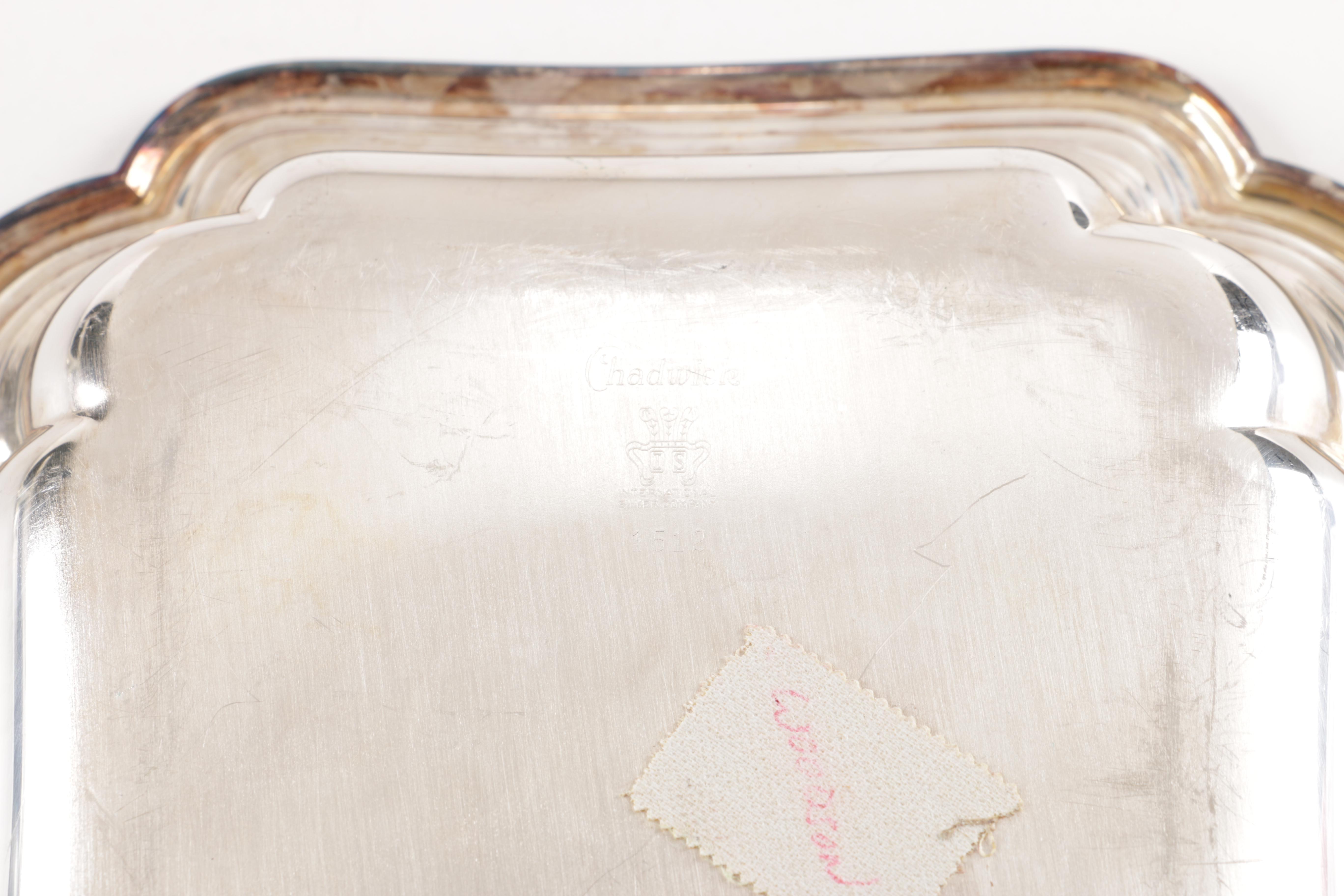 Silver Plate Serving Trays Featuring International Silver Co.