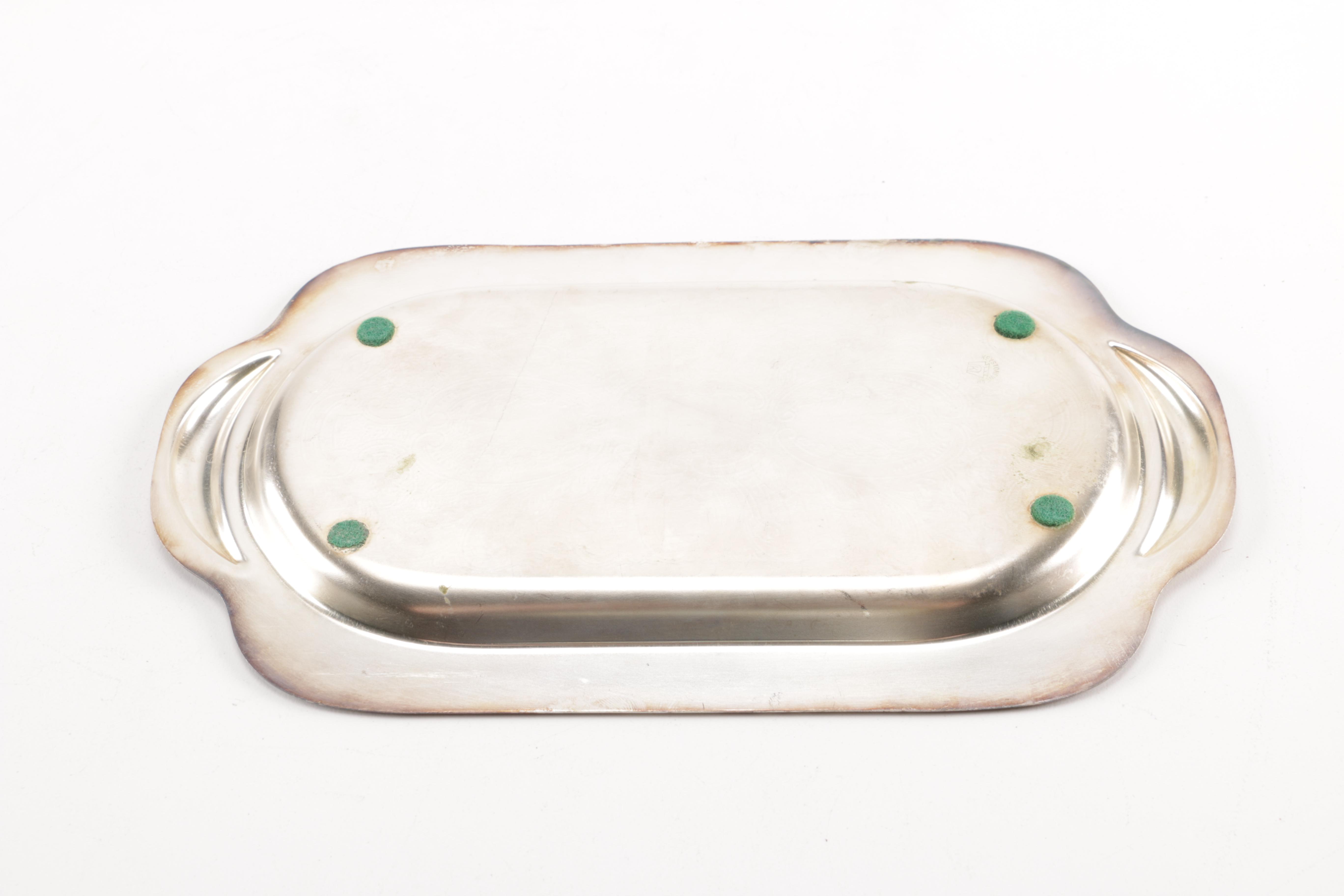 Silver Plate Serving Trays Featuring International Silver Co.