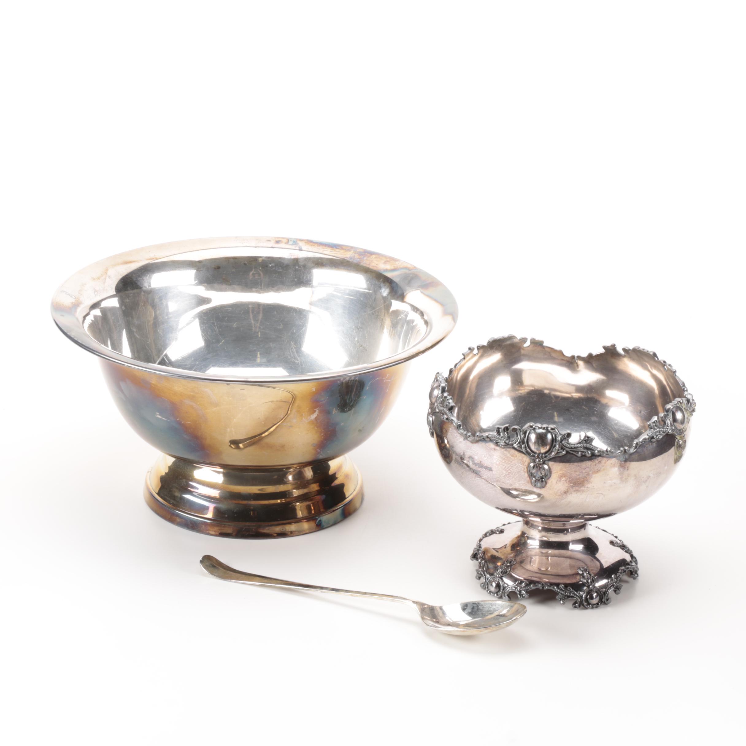 Silver Plate Punch Bowls From Poole and Homan