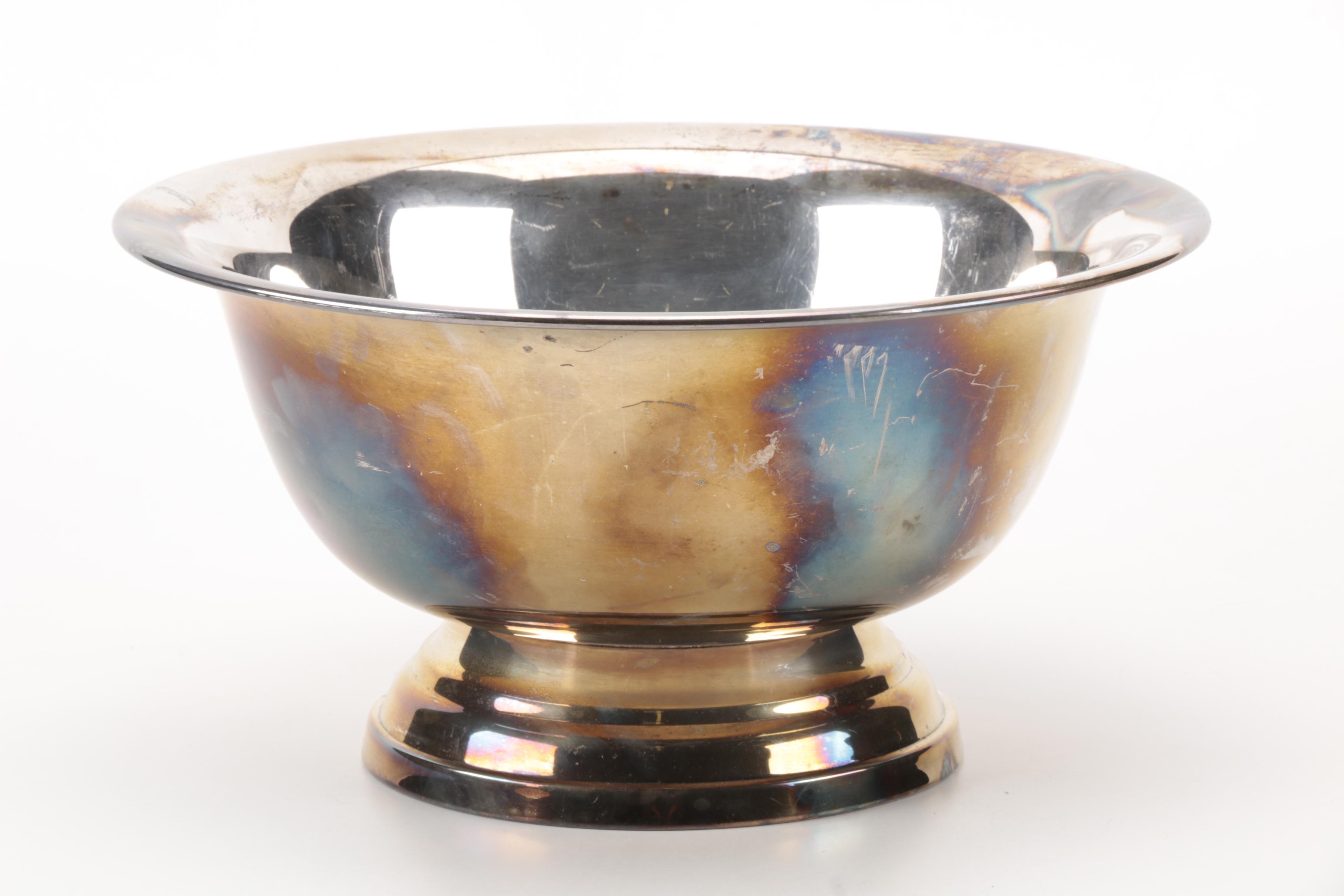 Silver Plate Punch Bowls From Poole and Homan