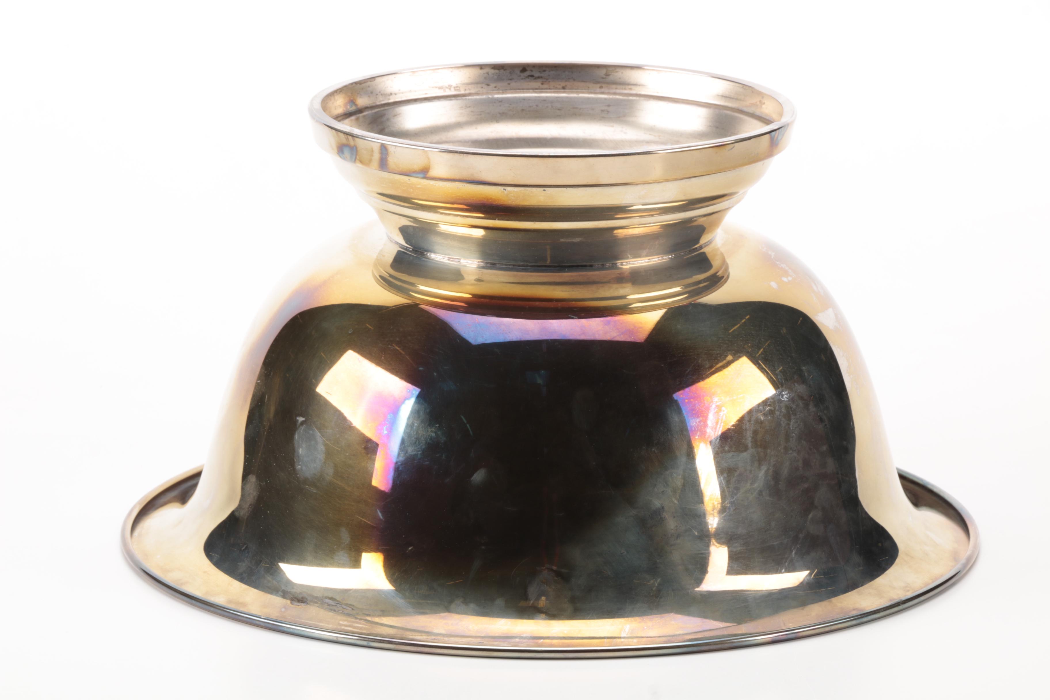 Silver Plate Punch Bowls From Poole and Homan