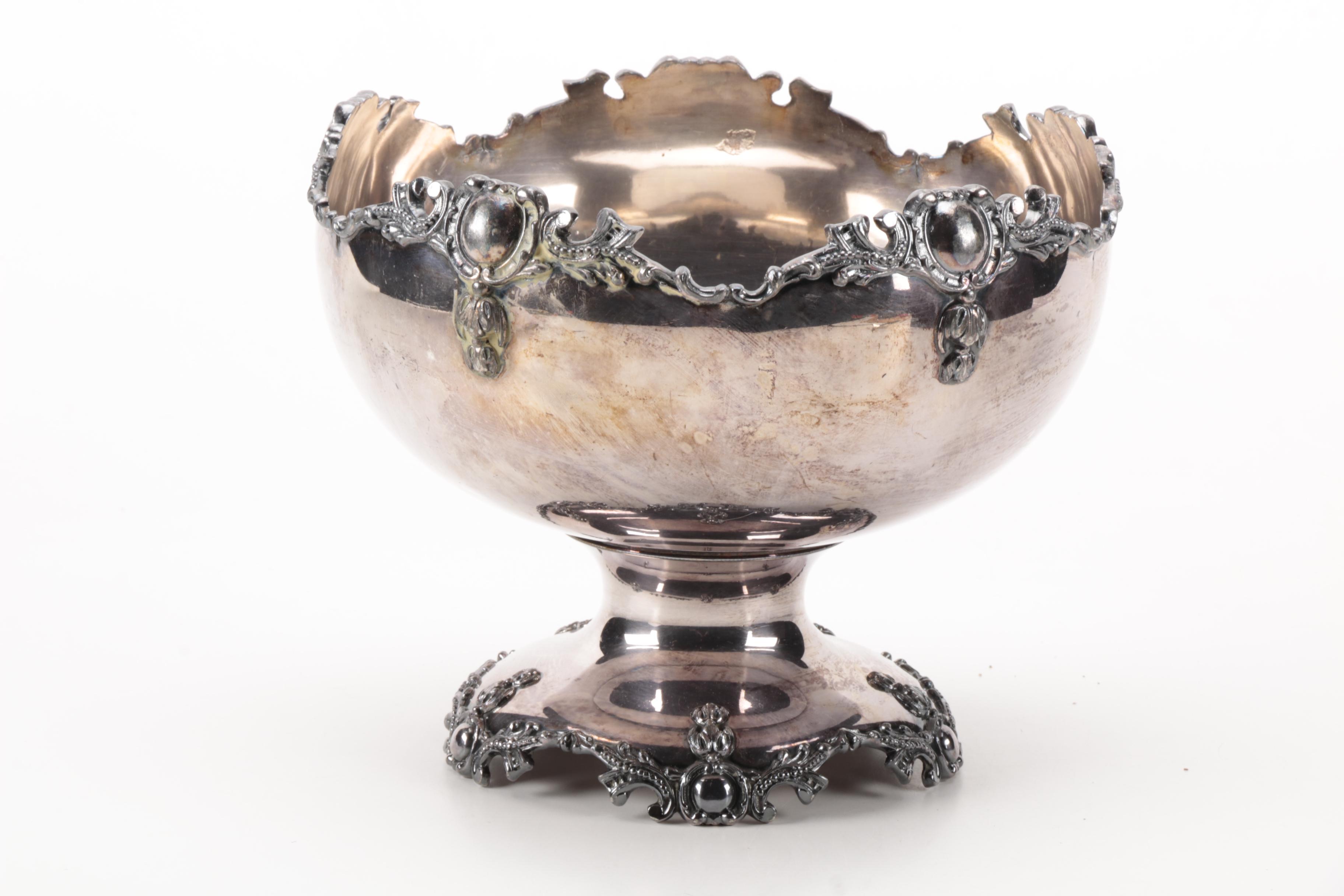 Silver Plate Punch Bowls From Poole and Homan
