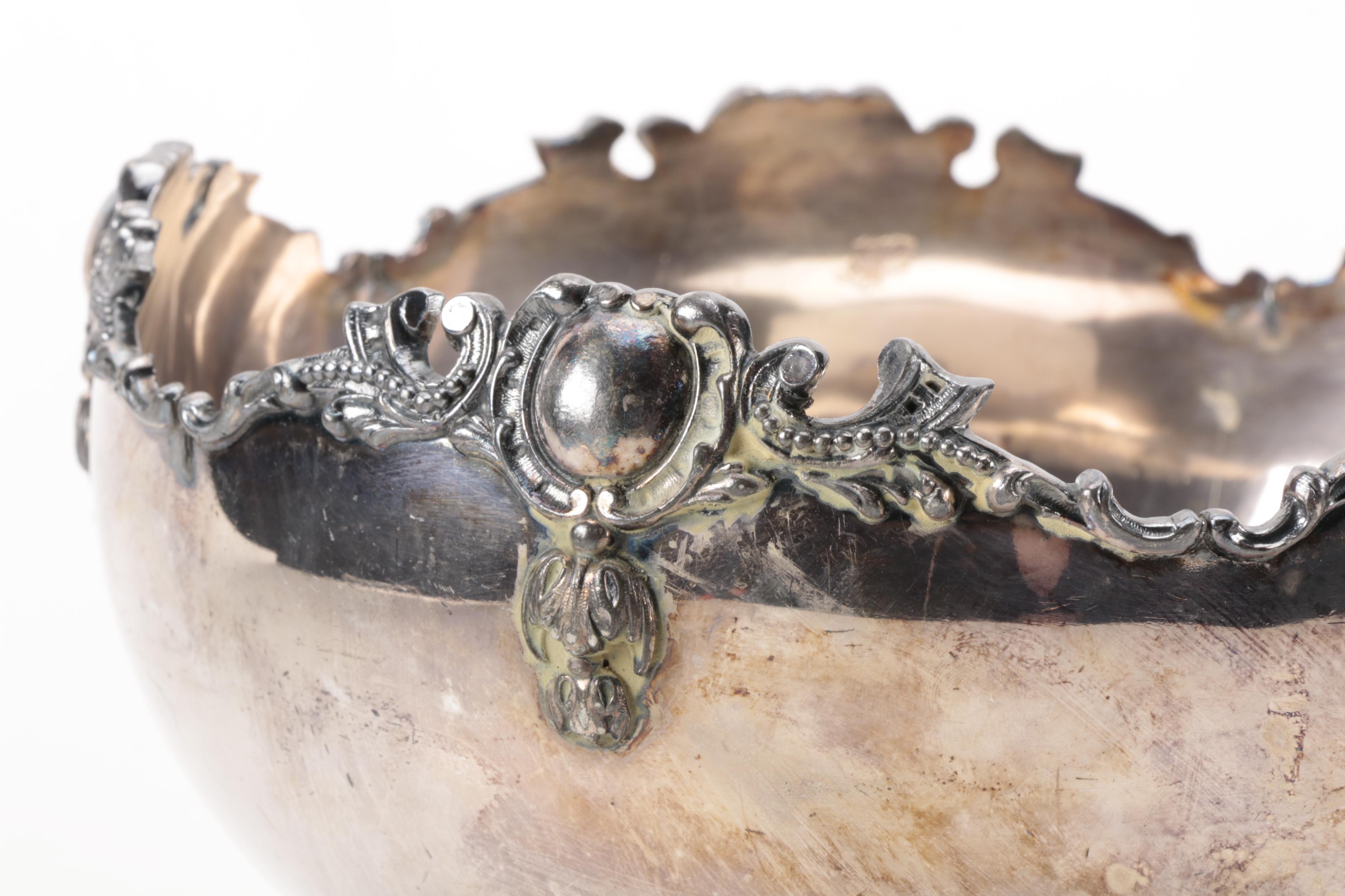 Silver Plate Punch Bowls From Poole and Homan