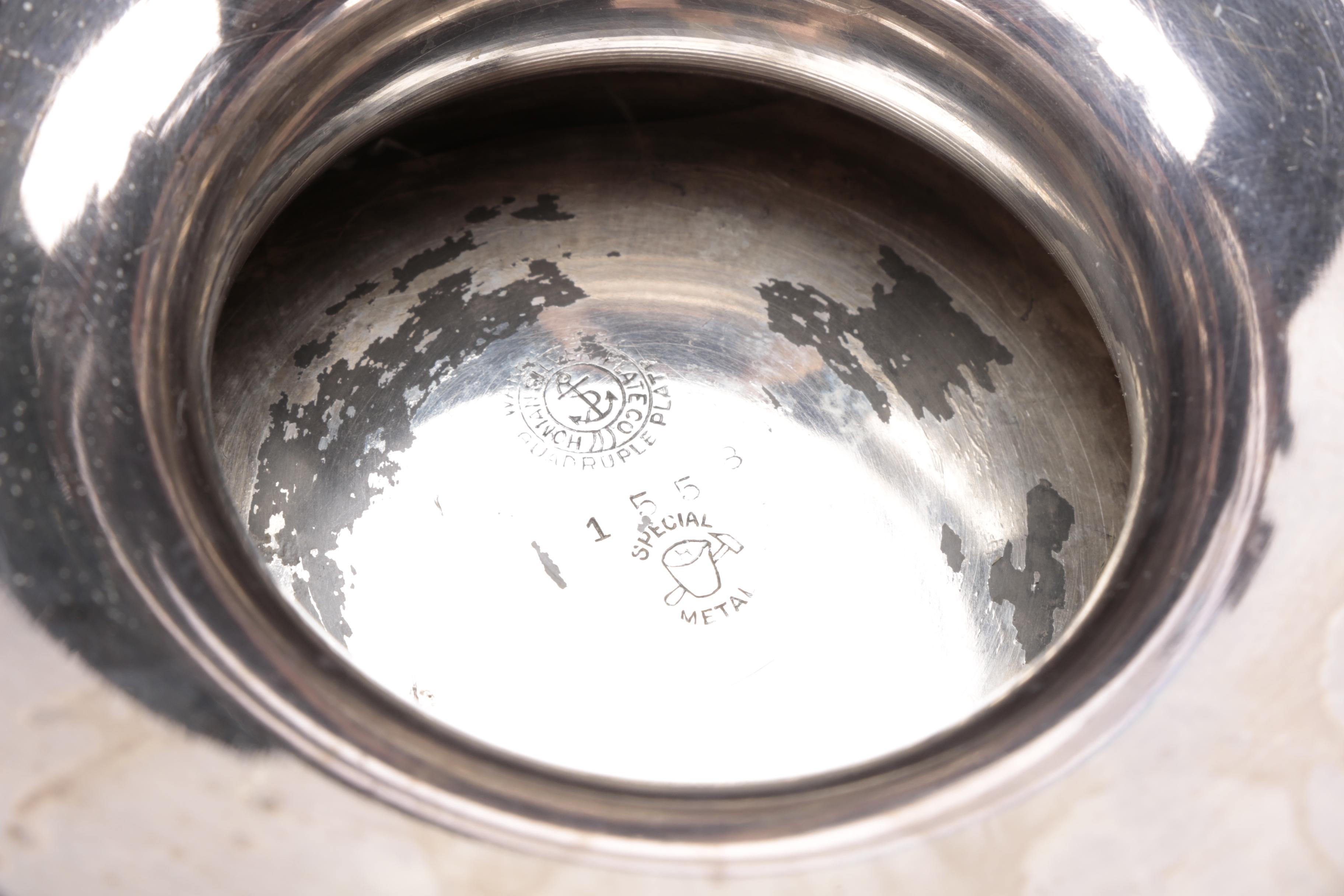 Silver Plate Punch Bowls From Poole and Homan