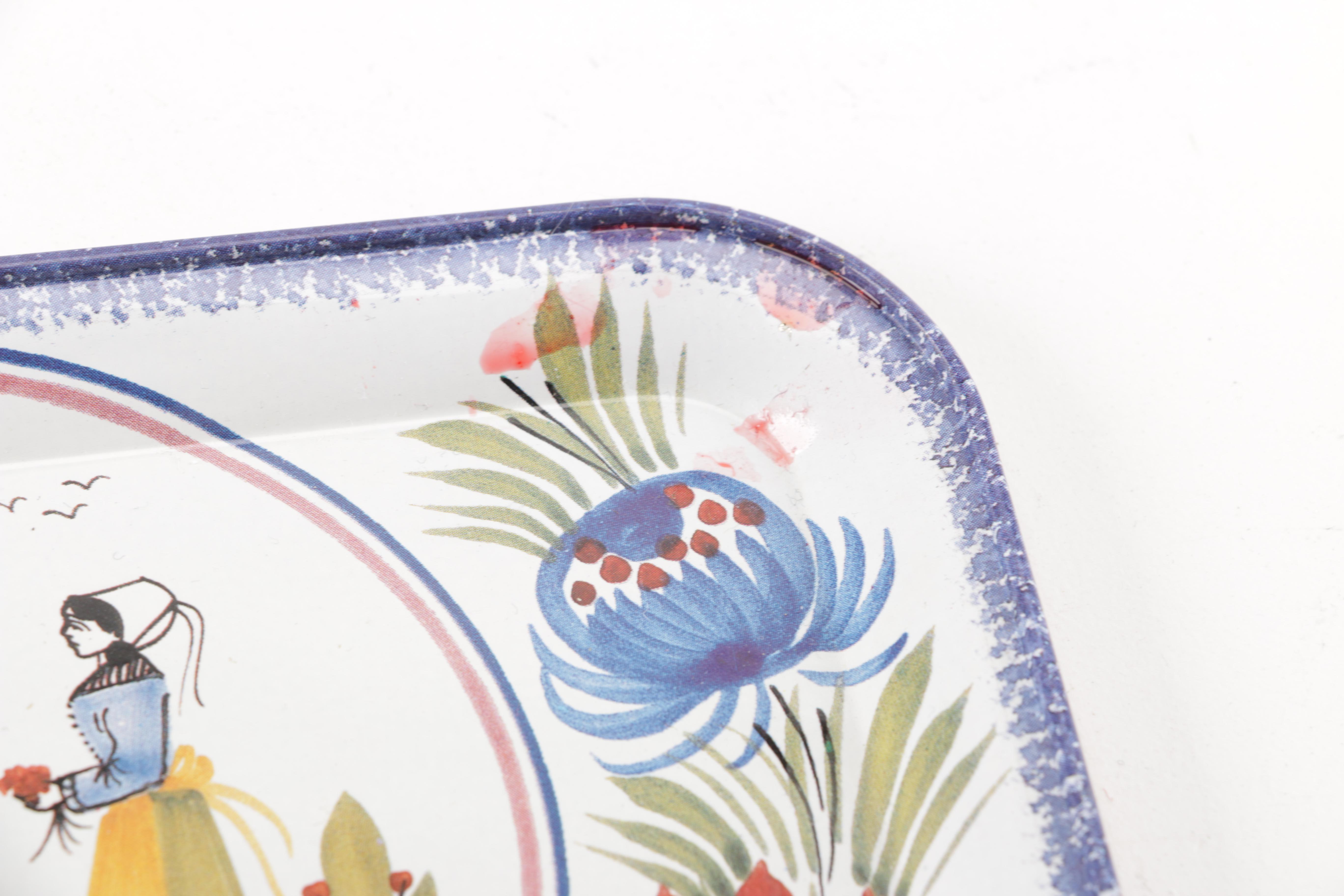 Assorted Decorative Trays Featuring Japanese and French Pieces