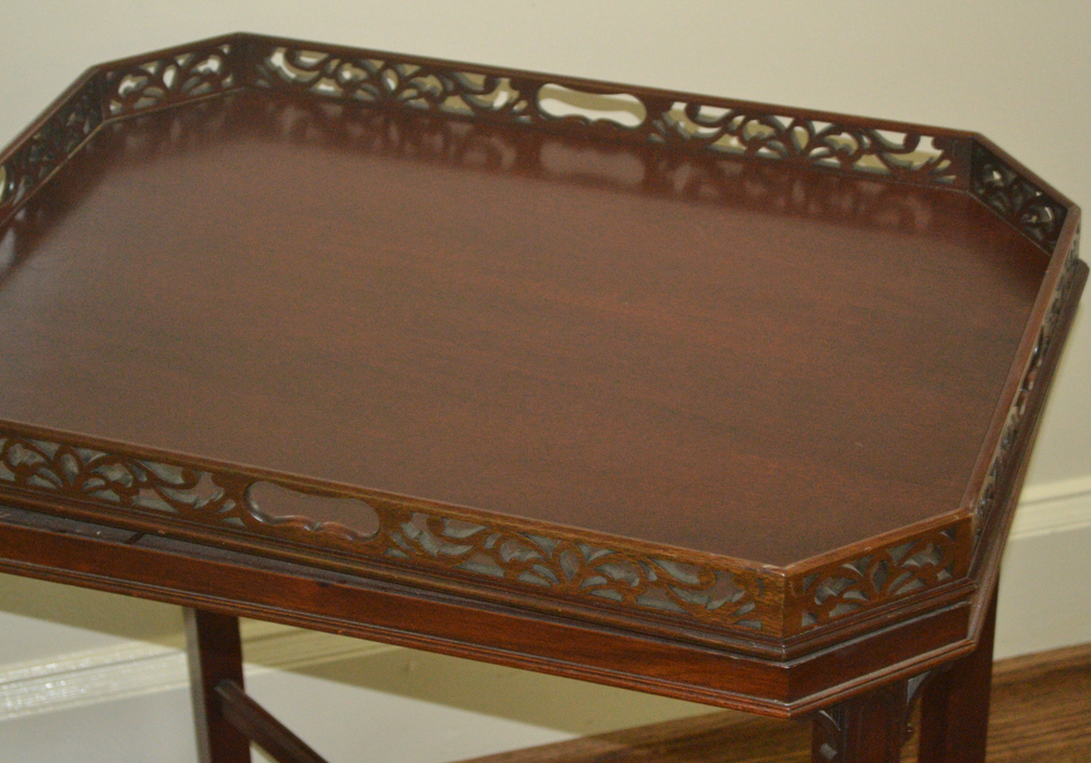 Chippendale Style Tray Table by Williamsburg Tradition House