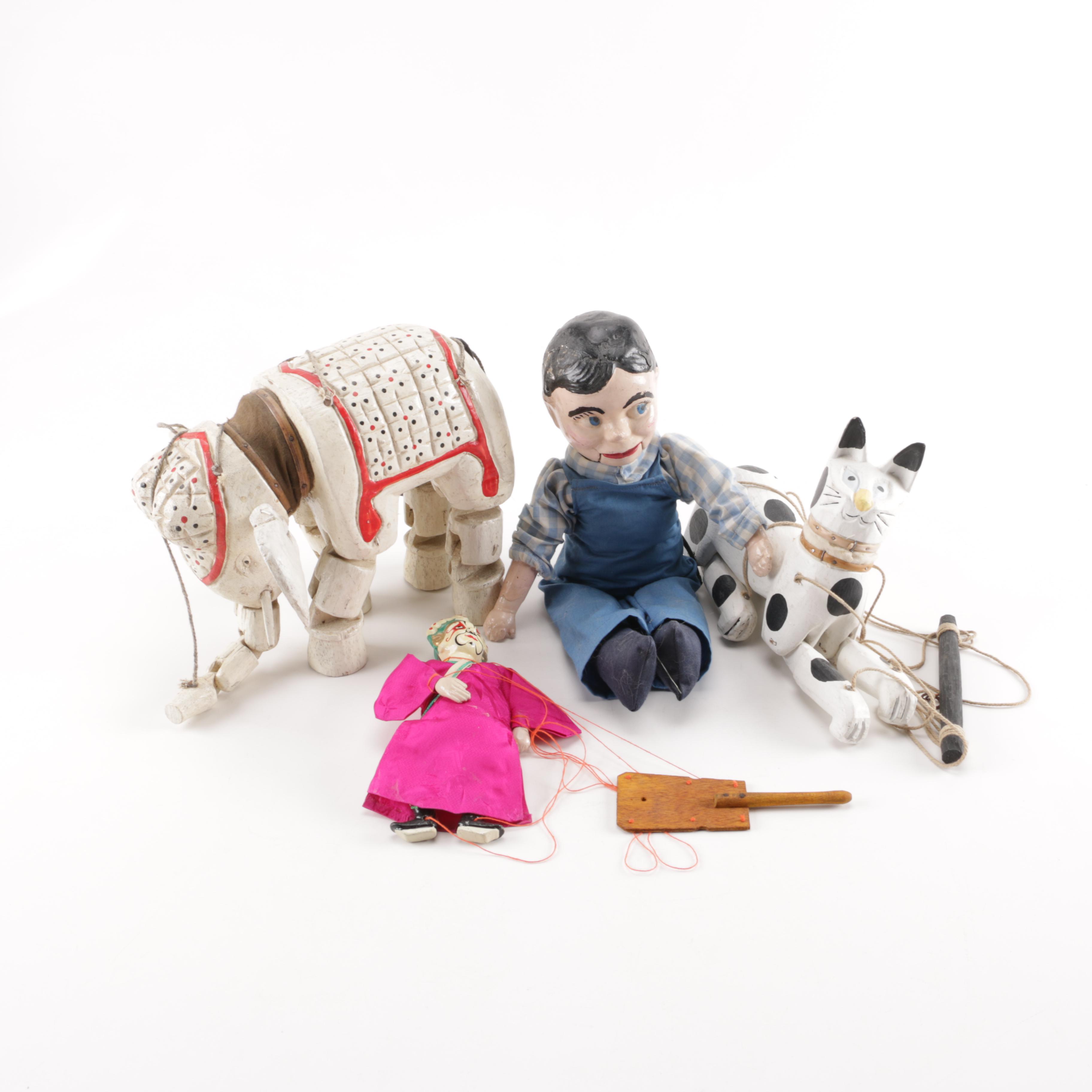 Carved Marionettes and Puppet