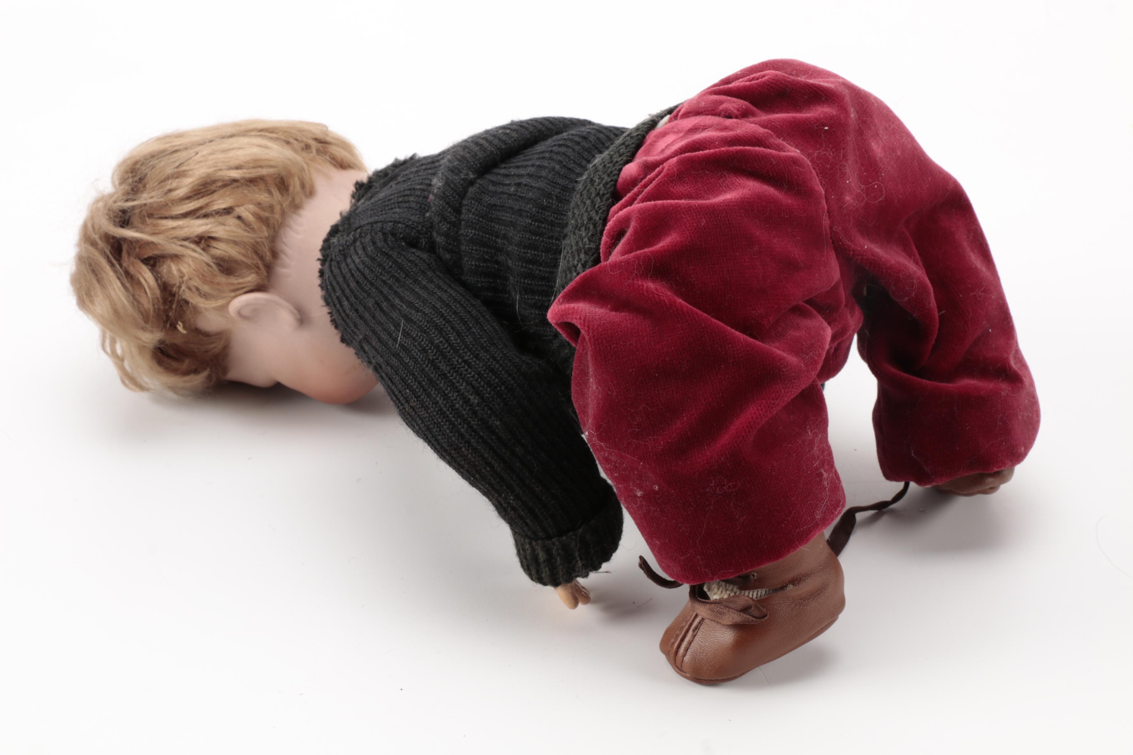 Pair of Bisque Porcelain Dolls