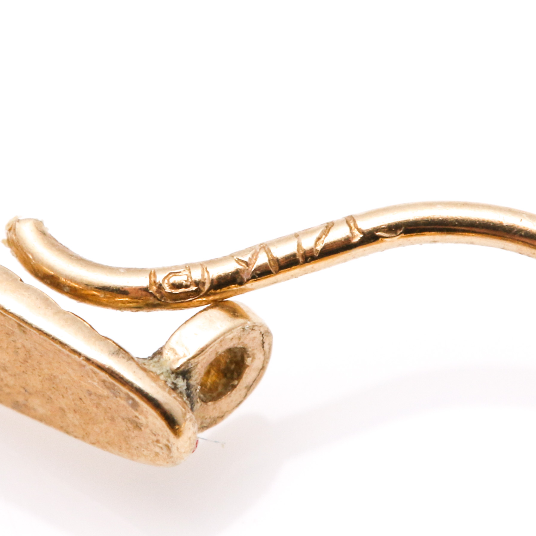 14K Yellow Gold Openwork Hoop Earrings