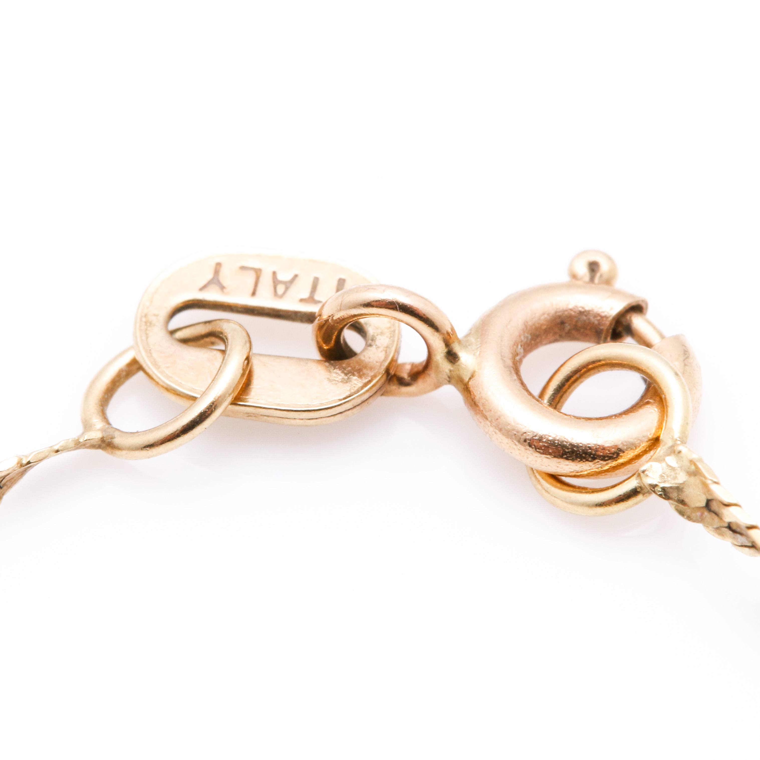 14K Yellow Gold Ruby and Diamond Pendant Necklace