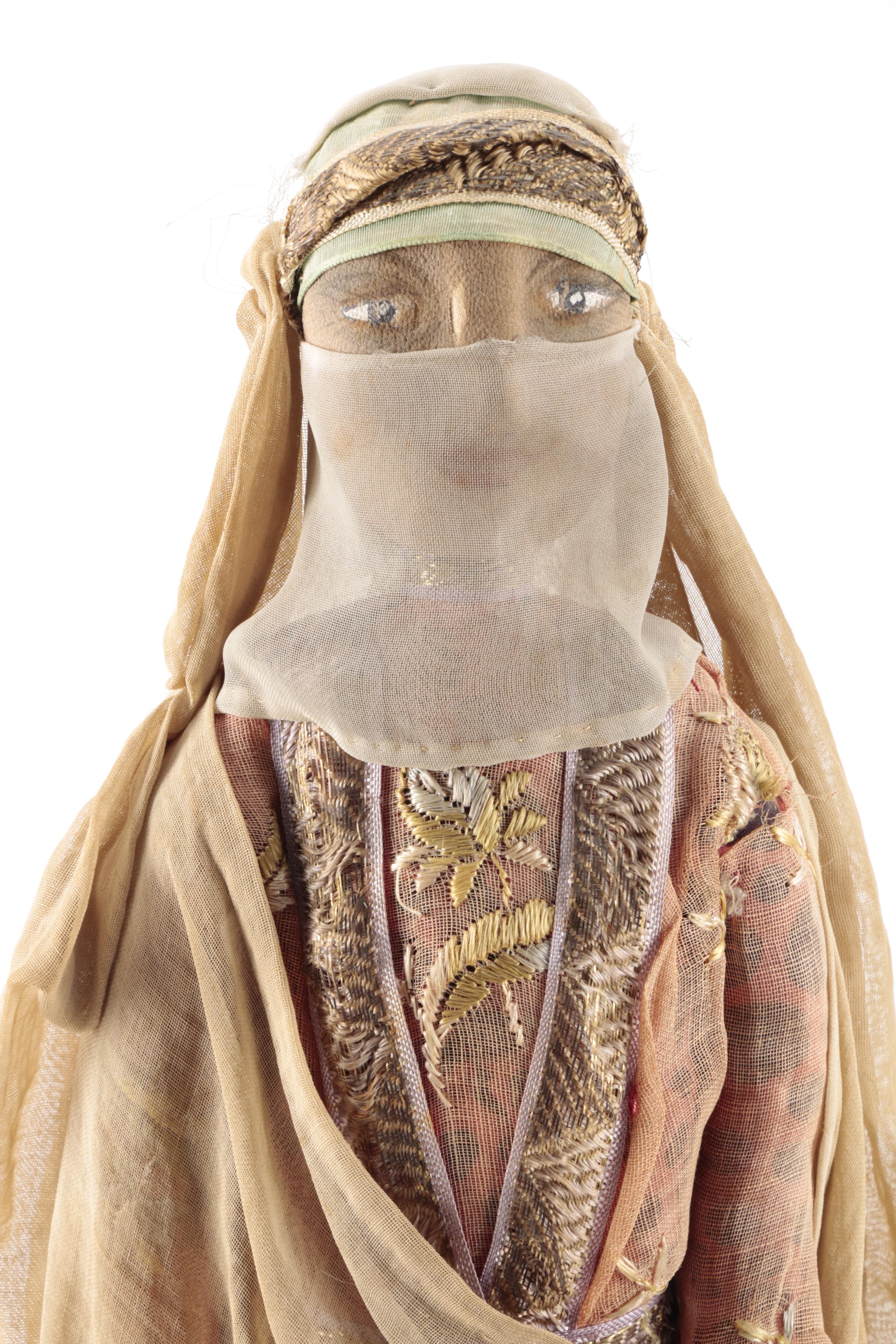 Pair of Wood and Cloth Dolls