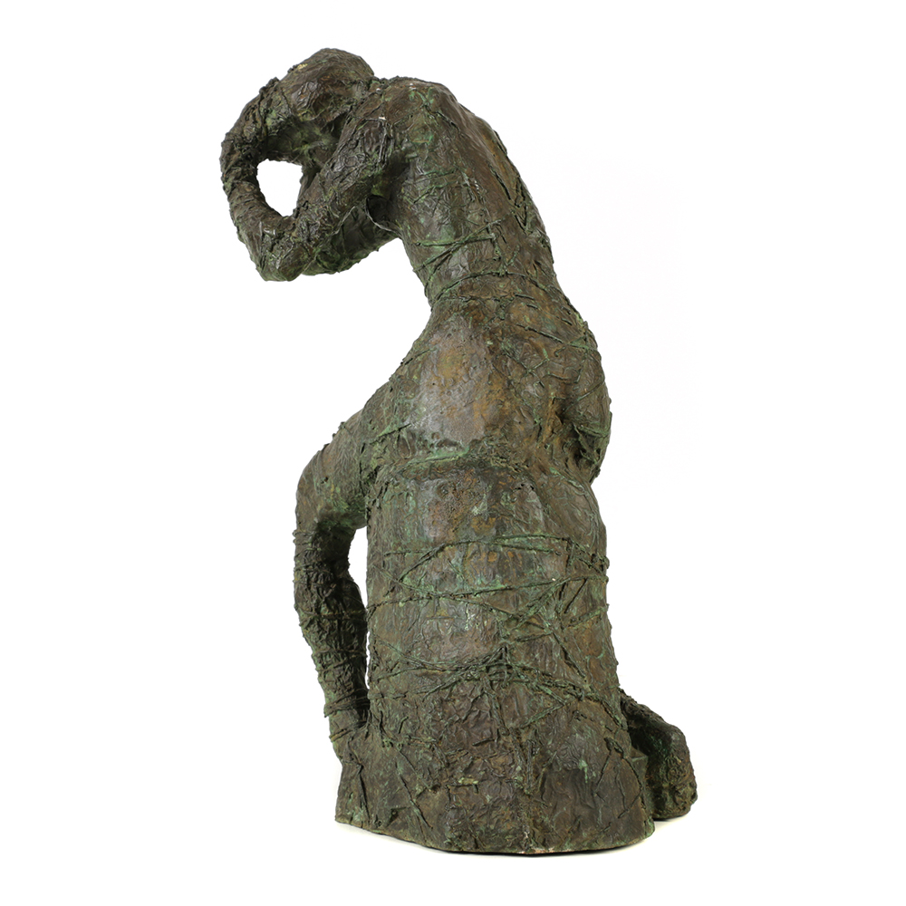 Copper Sculpture of Nude Female Figure