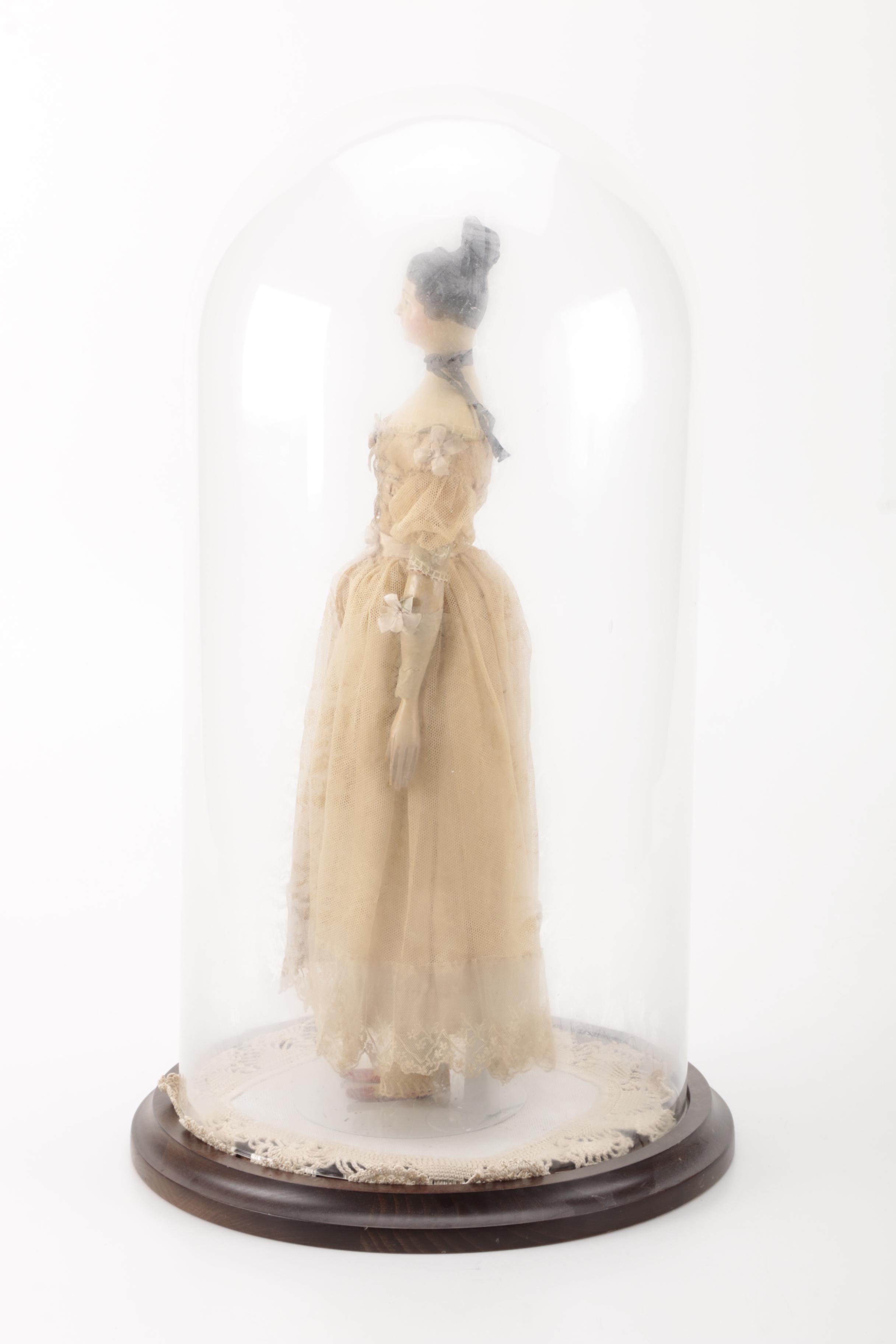 Antique Wood Doll in Original Clothing