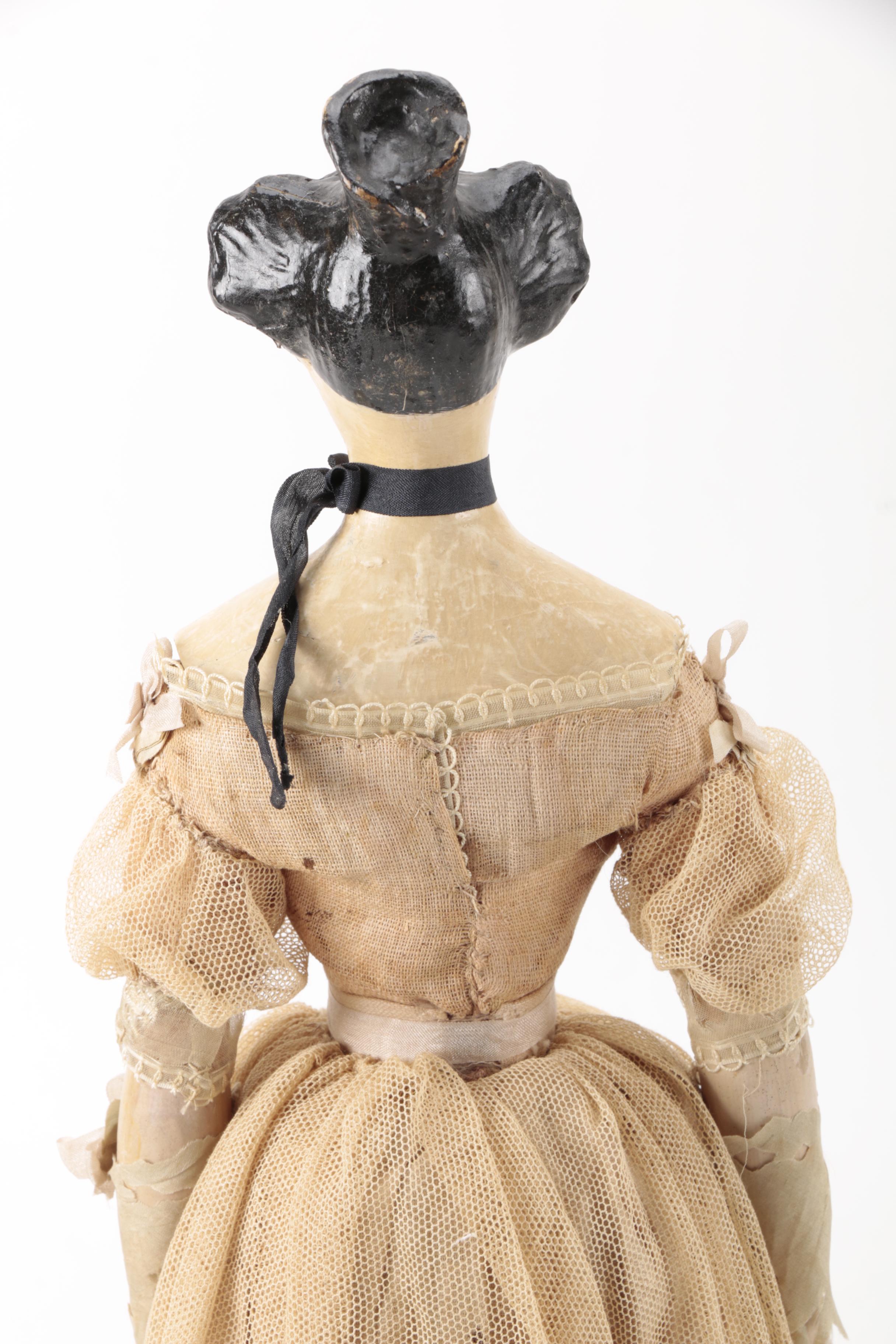 Antique Wood Doll in Original Clothing