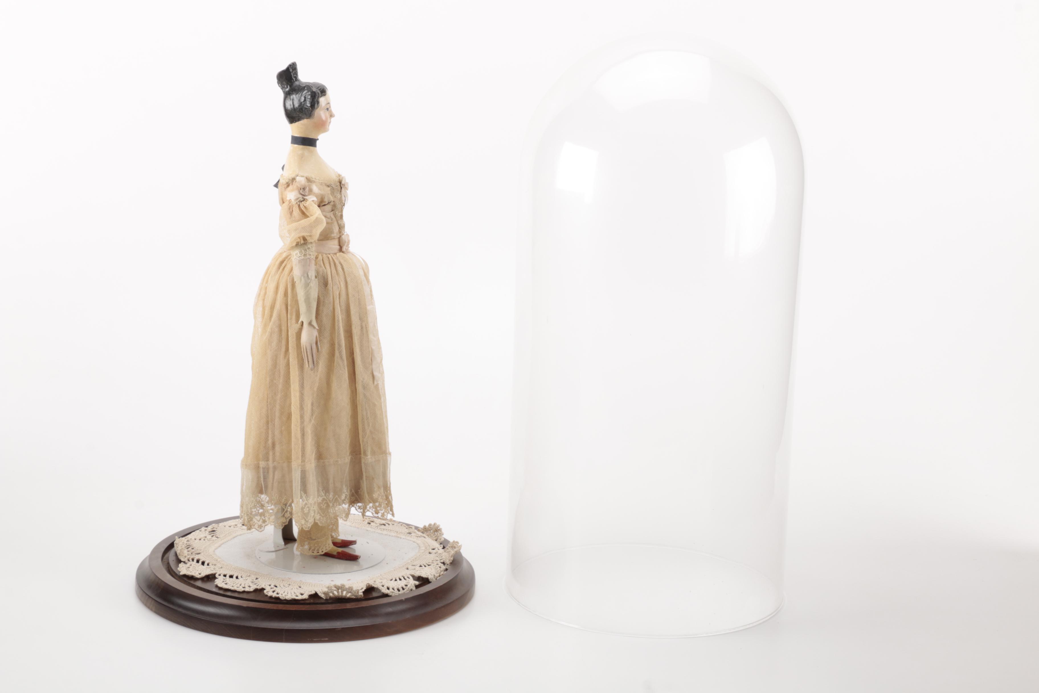 Antique Wood Doll in Original Clothing