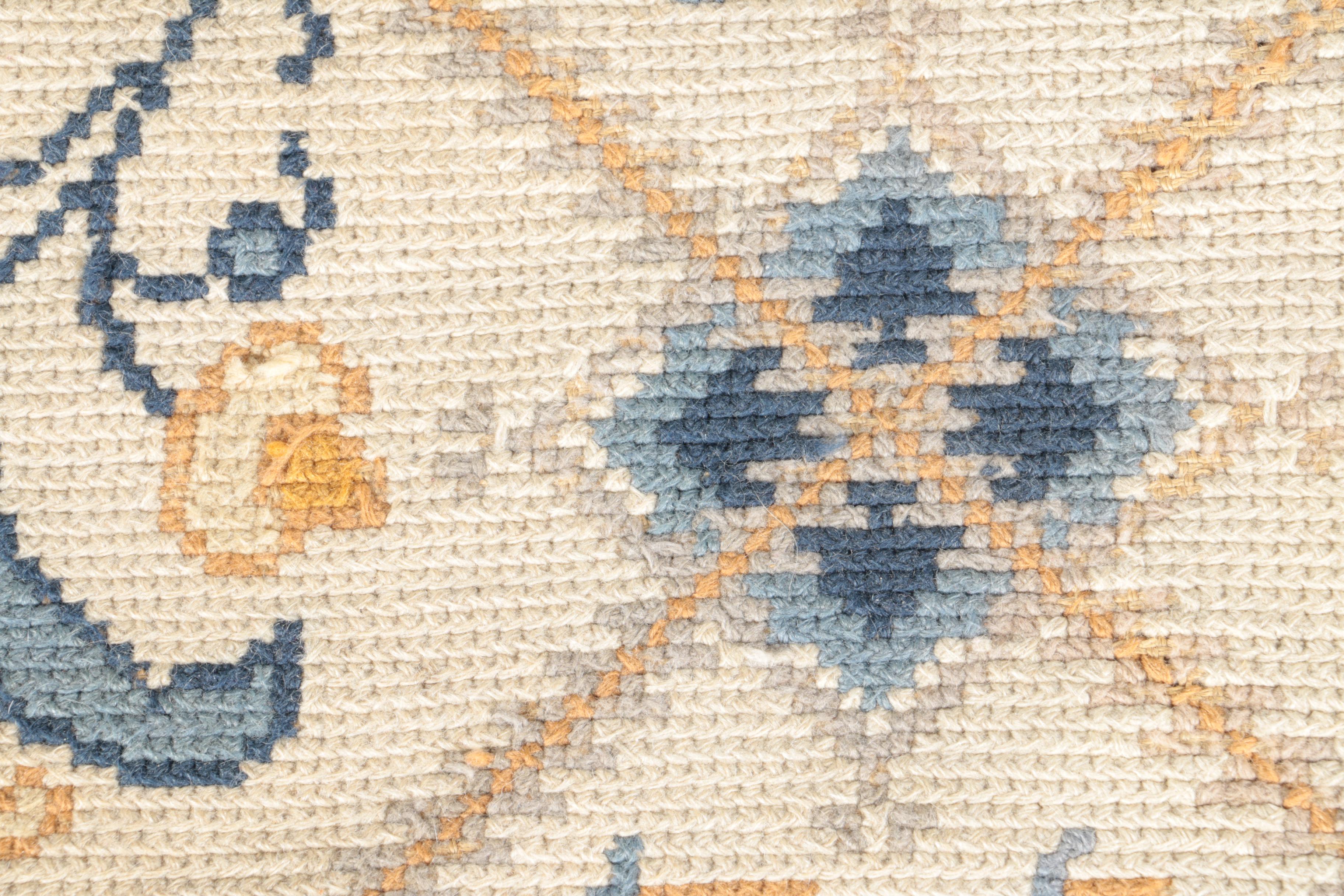 Portuguese Tapete de Arraiolos Needlepoint Accent Rug