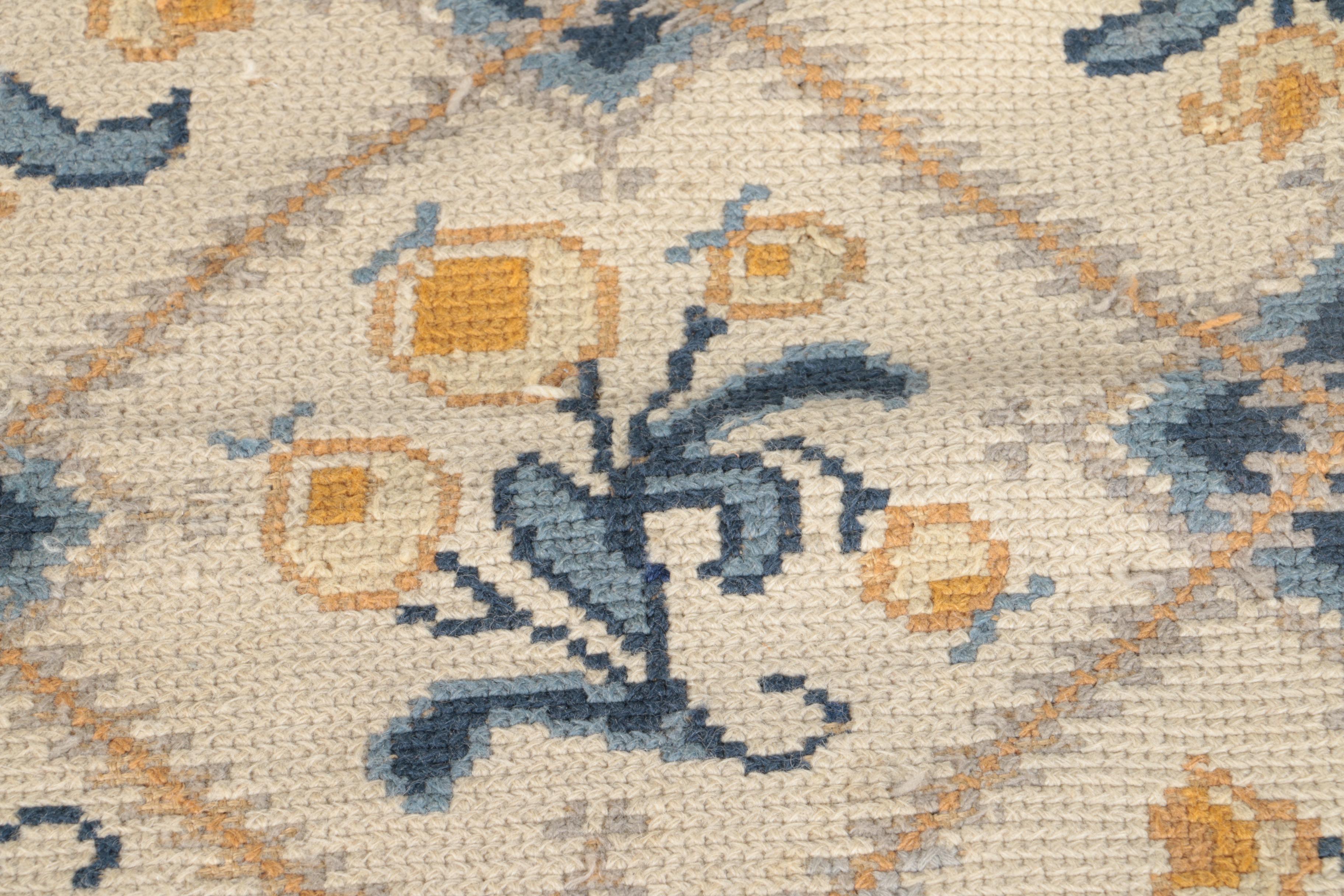Portuguese Tapete de Arraiolos Needlepoint Accent Rug