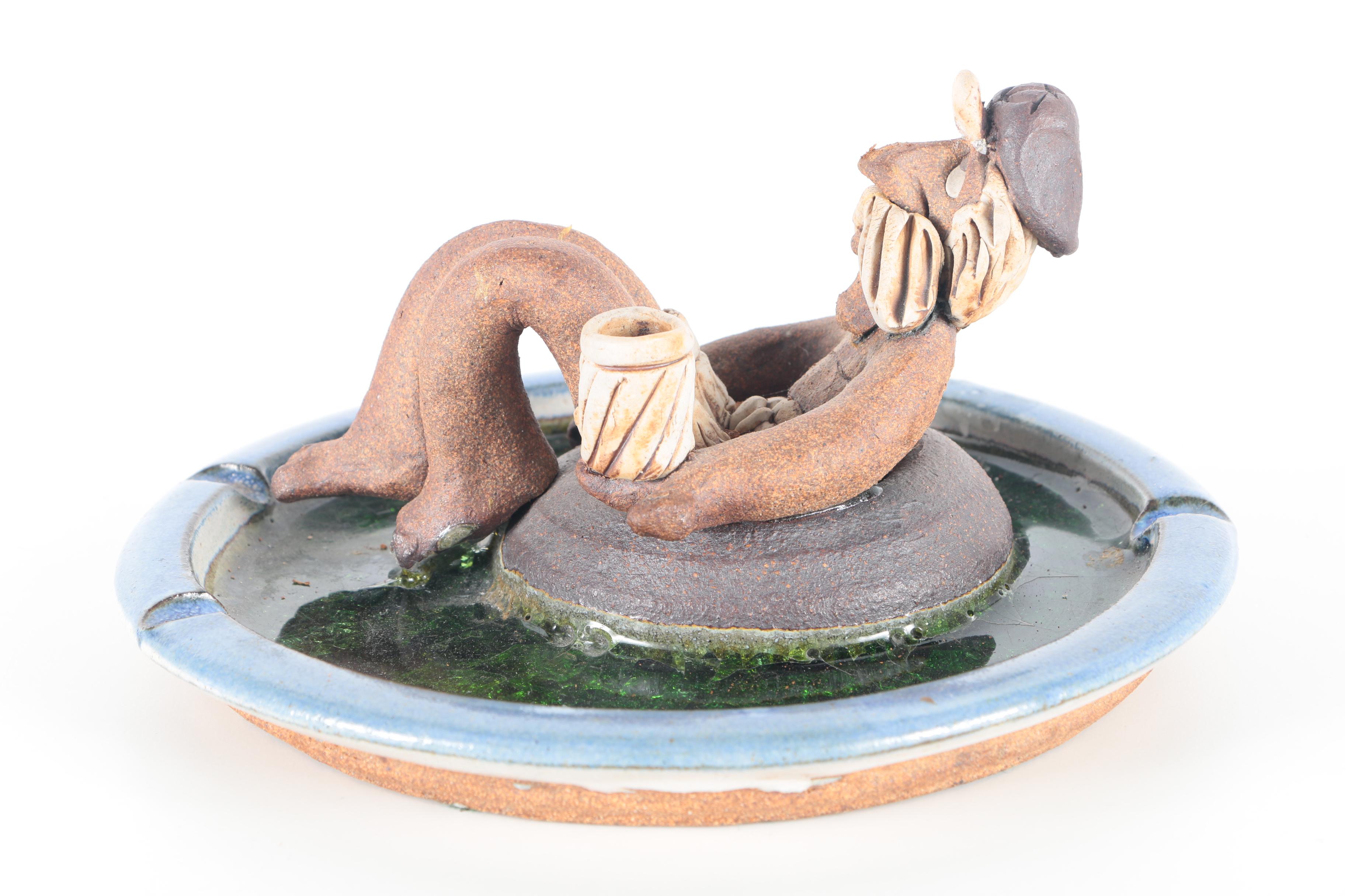 Thrown and Hand Built Decorative Stoneware Ash Receiver