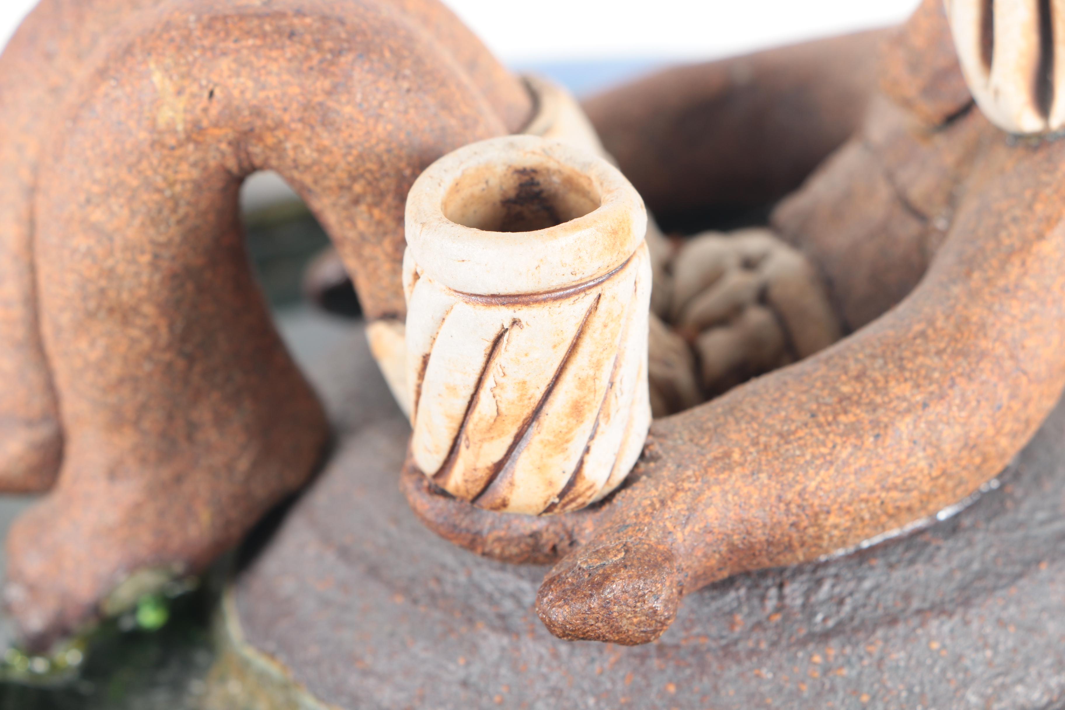 Thrown and Hand Built Decorative Stoneware Ash Receiver